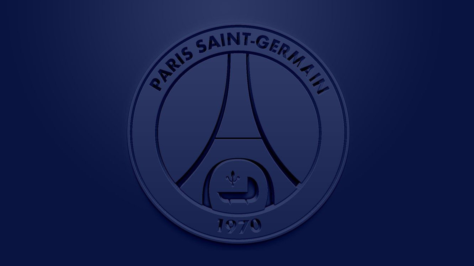 Paris Saint-Germain, Logo, Dark blue background, 1920x1080 Full HD Desktop