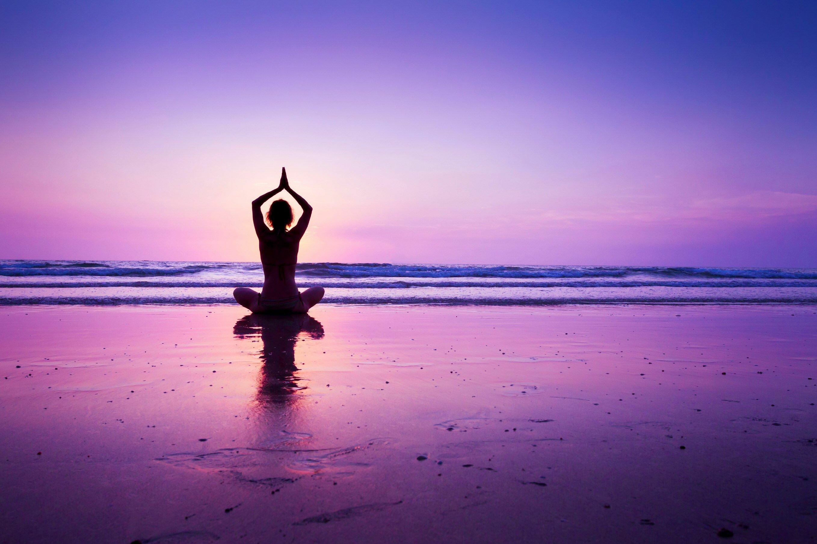 Sunset, Yoga Wallpaper, 2720x1810 HD Desktop