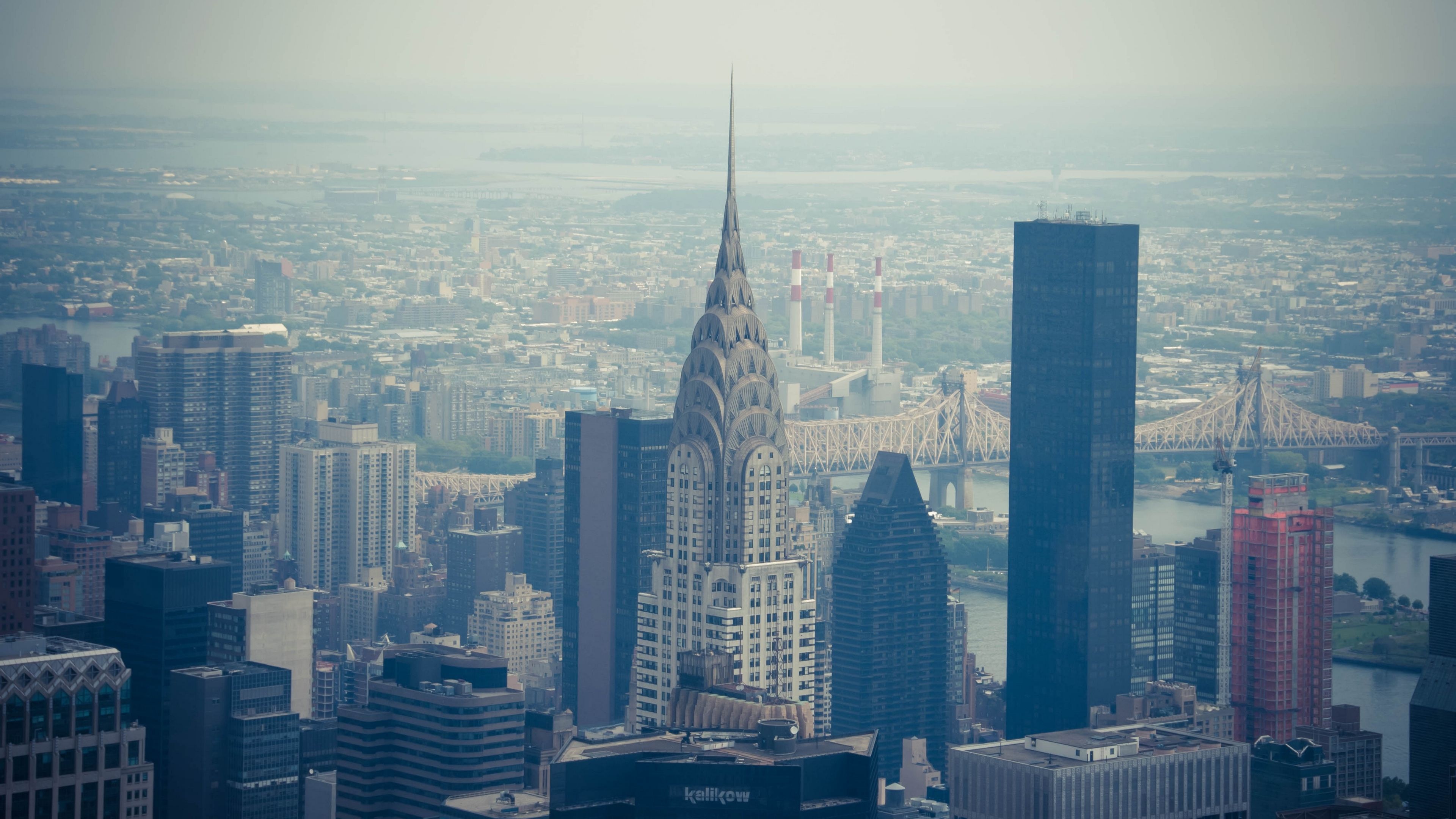 Chrysler Building, City Buildings, Architecture, Aerial View, 3840x2160 4K Desktop