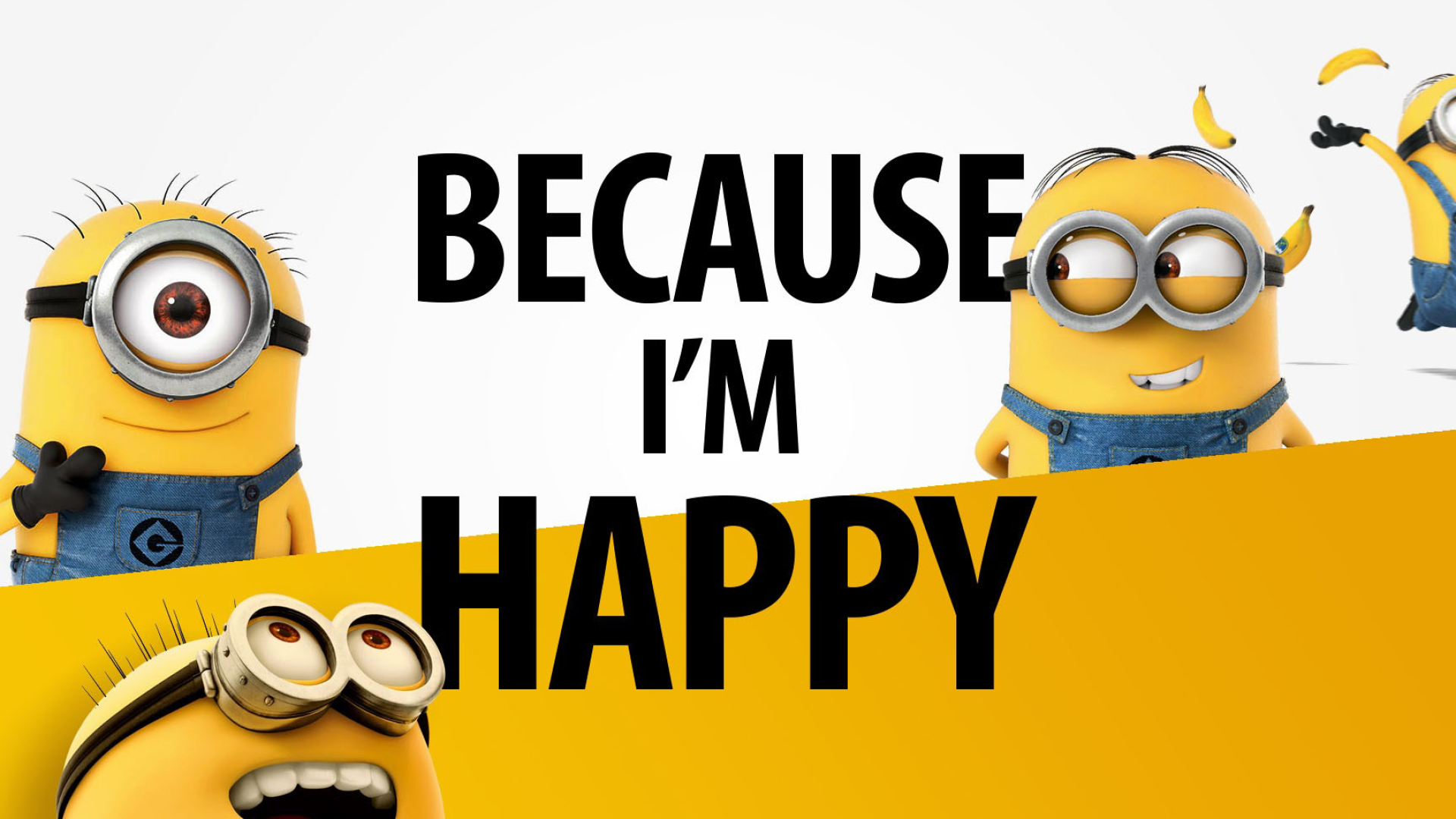 Minions, Happy Wallpaper, 1920x1080 Full HD Desktop