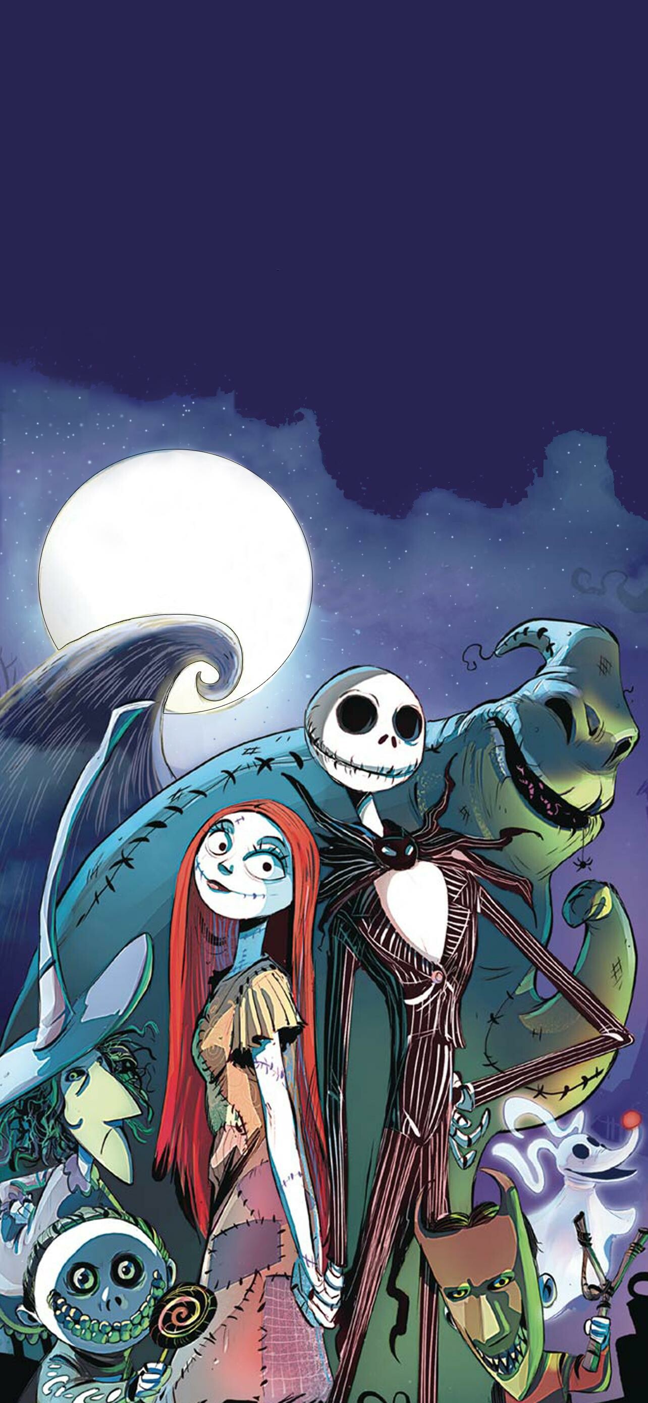 Main characters, The Nightmare Before Christmas Wallpaper, 1290x2780 HD Phone