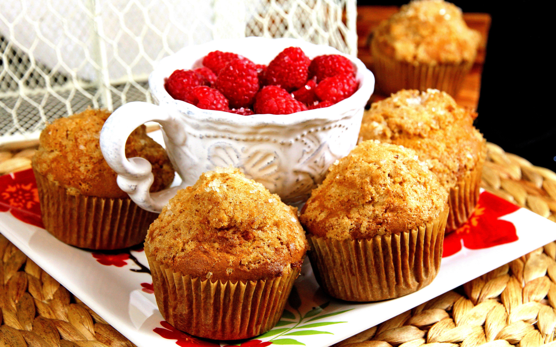 Raspberries, Muffins Wallpaper, 1920x1200 HD Desktop