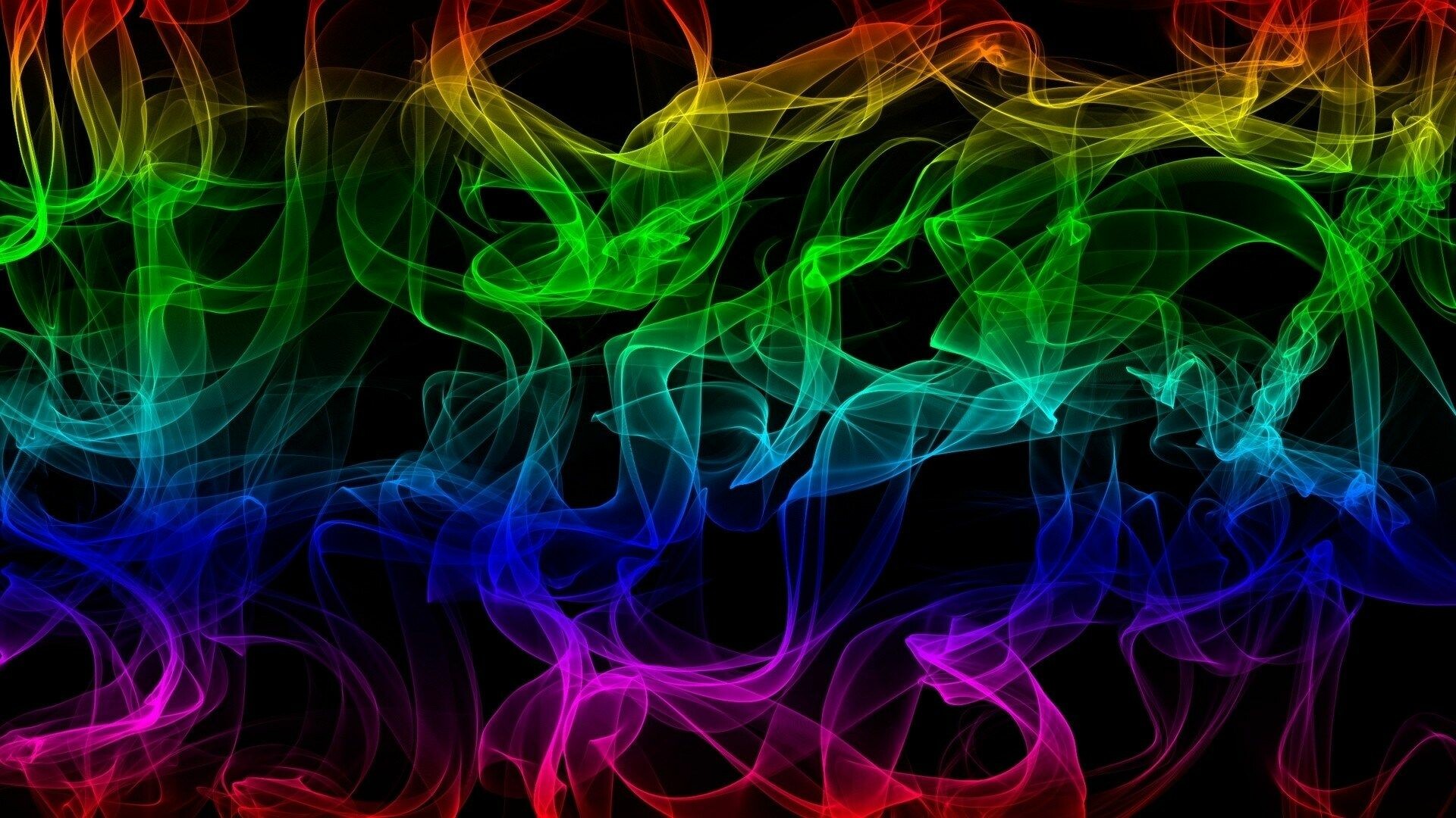 Smoke wallpaper, Colorful display, Mesmerizing rainbow, Striking background, 1920x1080 Full HD Desktop