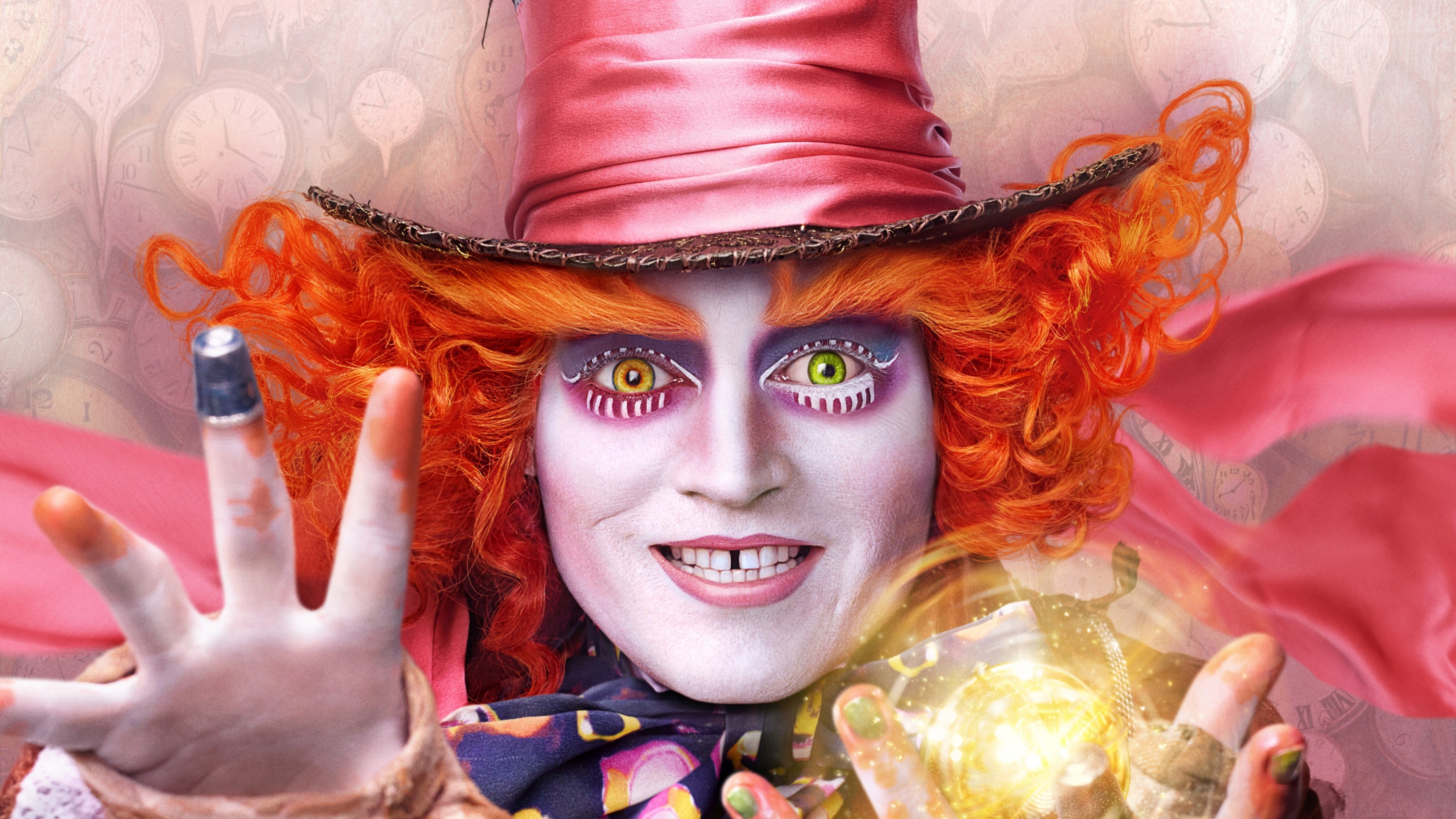 Johnny Depp, Movies, Alice Through the Looking Glass, Best Movies, 3840x2160 4K Desktop