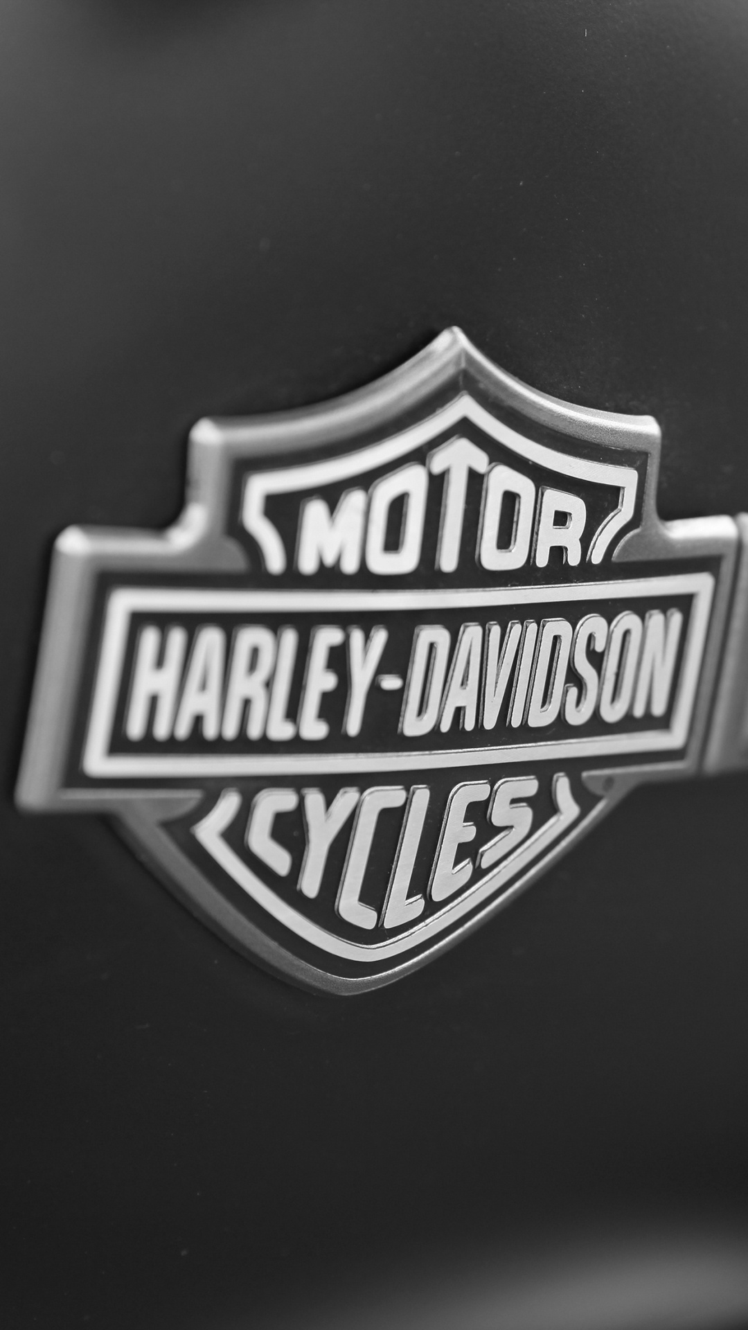 Monochrome, Harley-Davidson Logo Wallpaper, 1080x1920 Full HD Phone