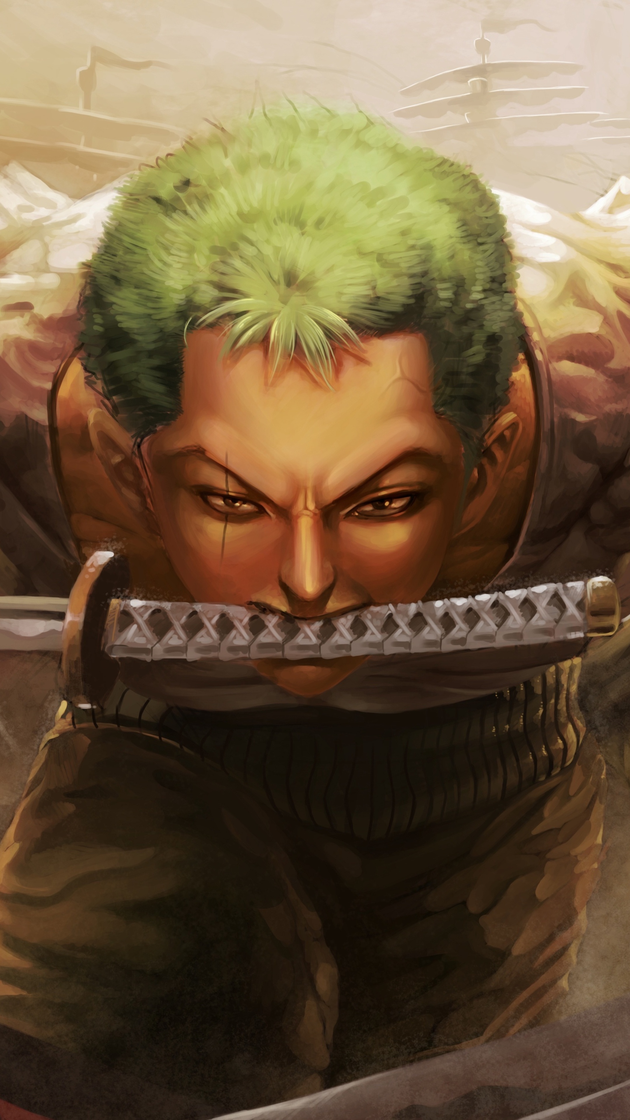 Roronoa Zoro, Wado Ichimonji katana, One Piece, 4K Phone wallpaper