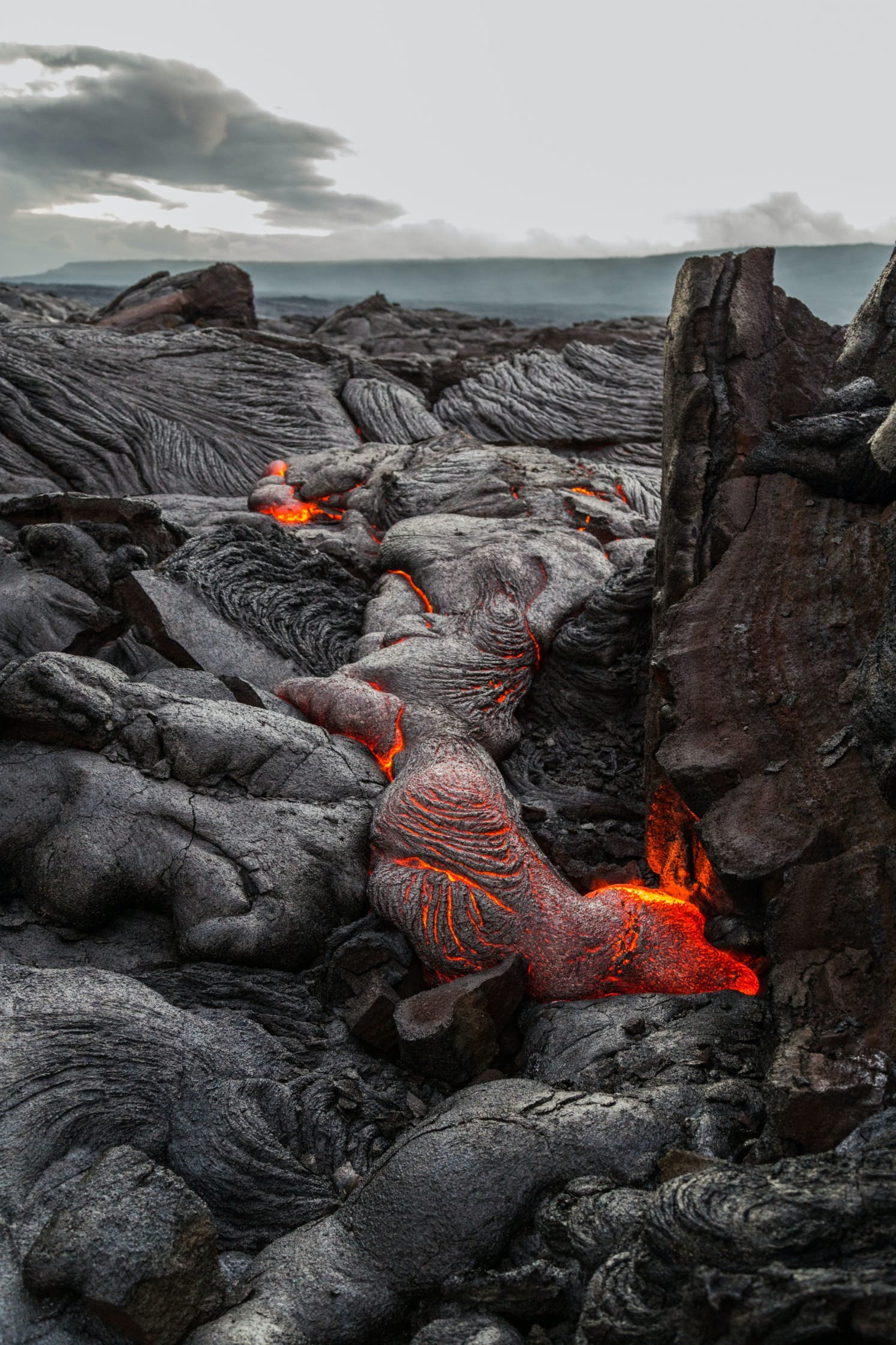 Volcanoes National Park, Active volcanoes, Lava flows, Unique ecosystem, 1500x2250 HD Phone