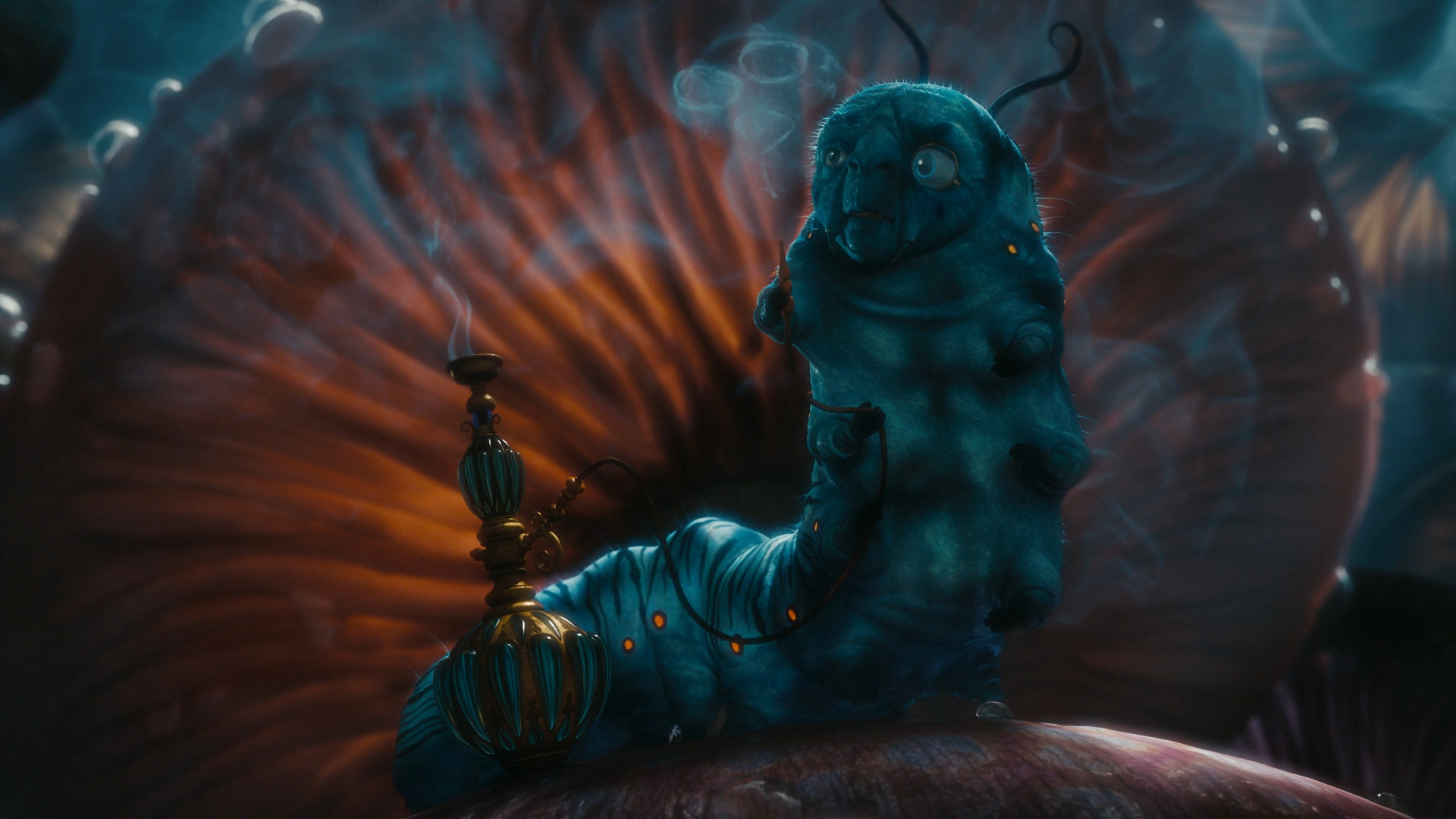 Blue Caterpillar, Alice in Wonderland, Movies, Tim Burton, 1920x1080 Full HD Desktop