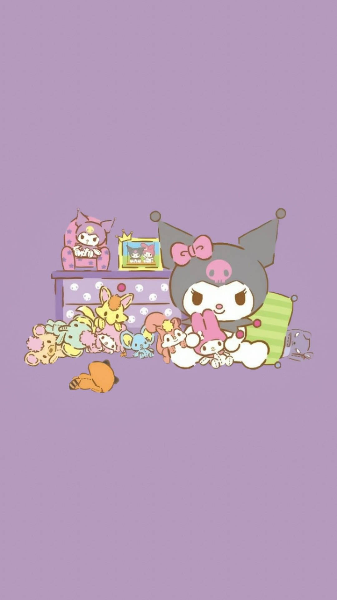 Kuromi, My Melody plush doll, pastel stuffed toys, Full HD Phone wallpaper