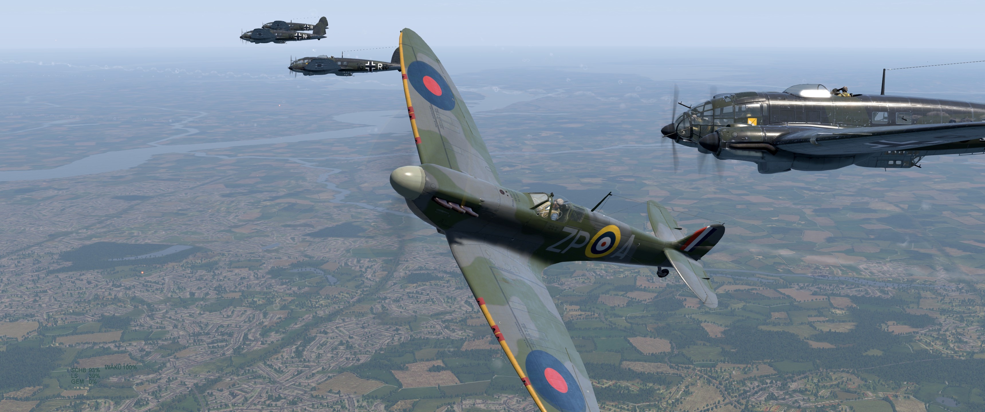 IL2 Sturmovik Cliffs of Dover, Flight simulation, Screenshot showcase, Aviation enthusiasts, 3440x1440 Dual Screen Desktop