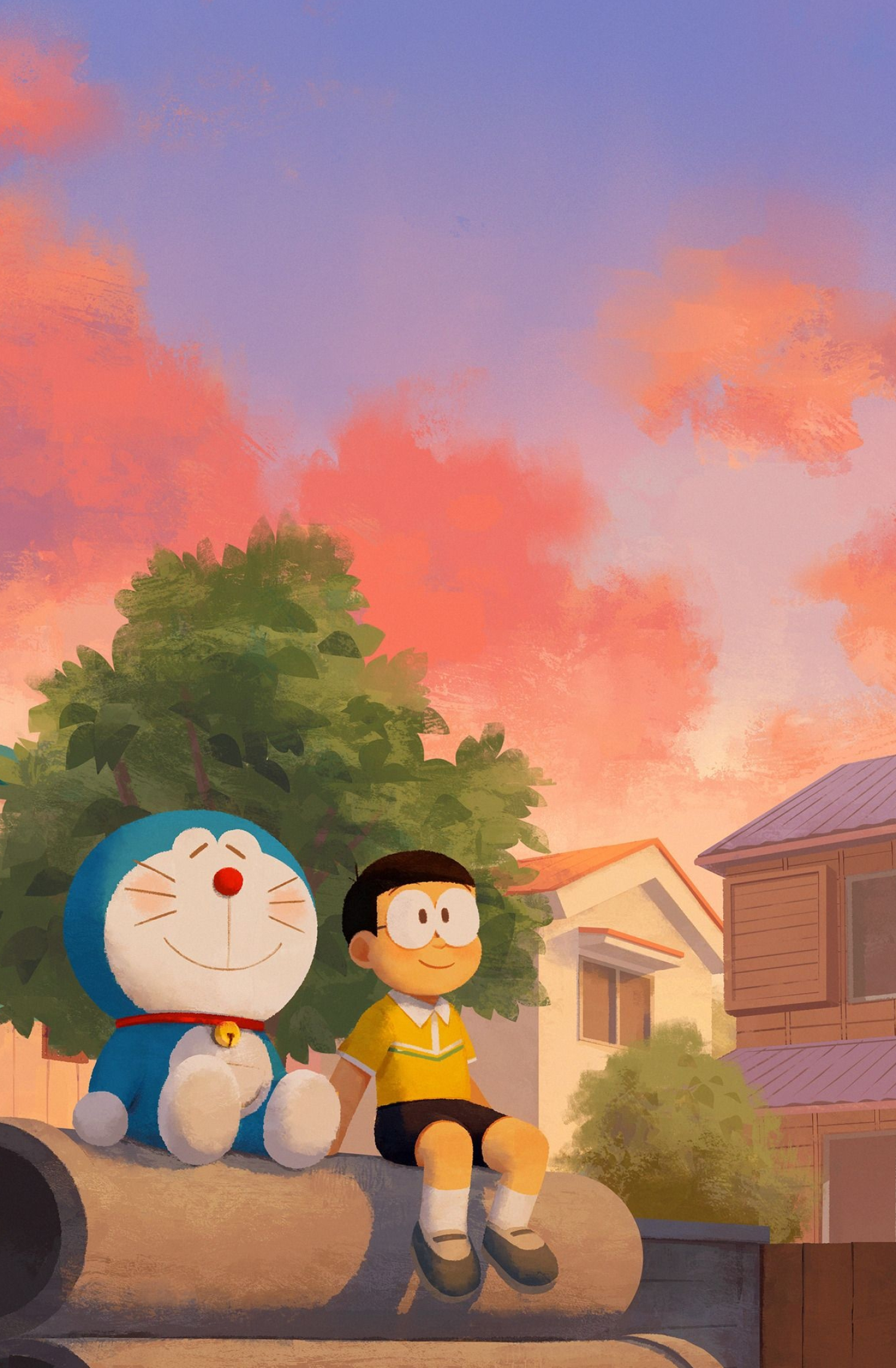 Doraemon, Nobita Nobi, concrete playground pipes, HD Phone wallpaper