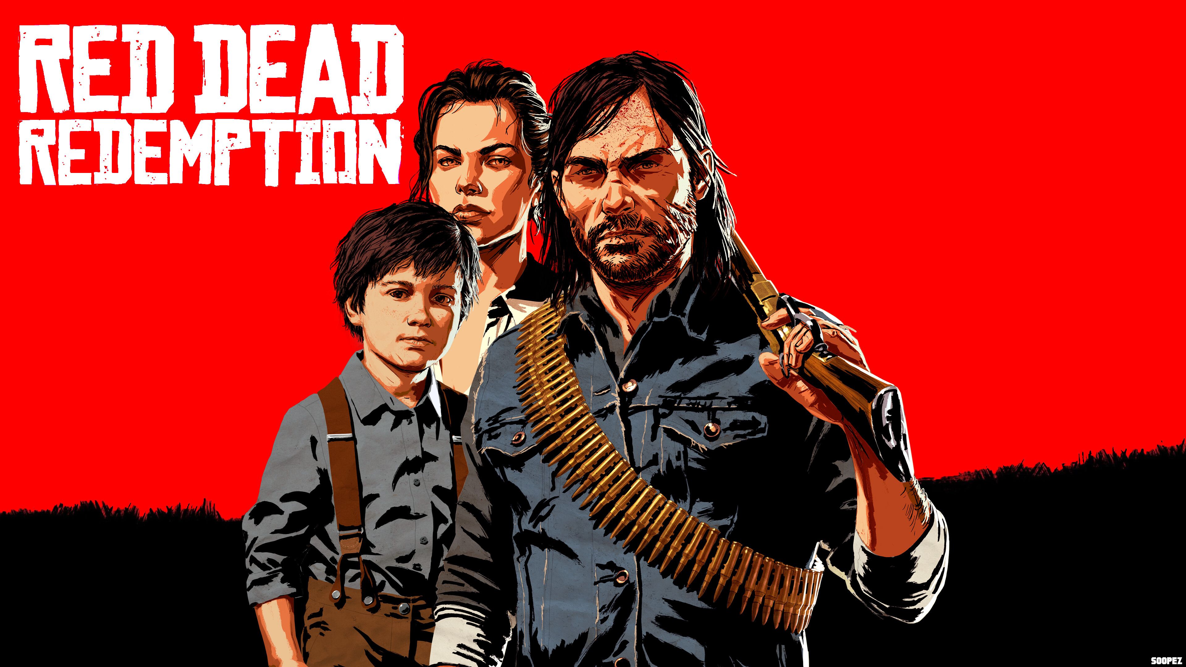 Marston Family, Red Dead Redemption Wallpaper, 3840x2160 4K Desktop