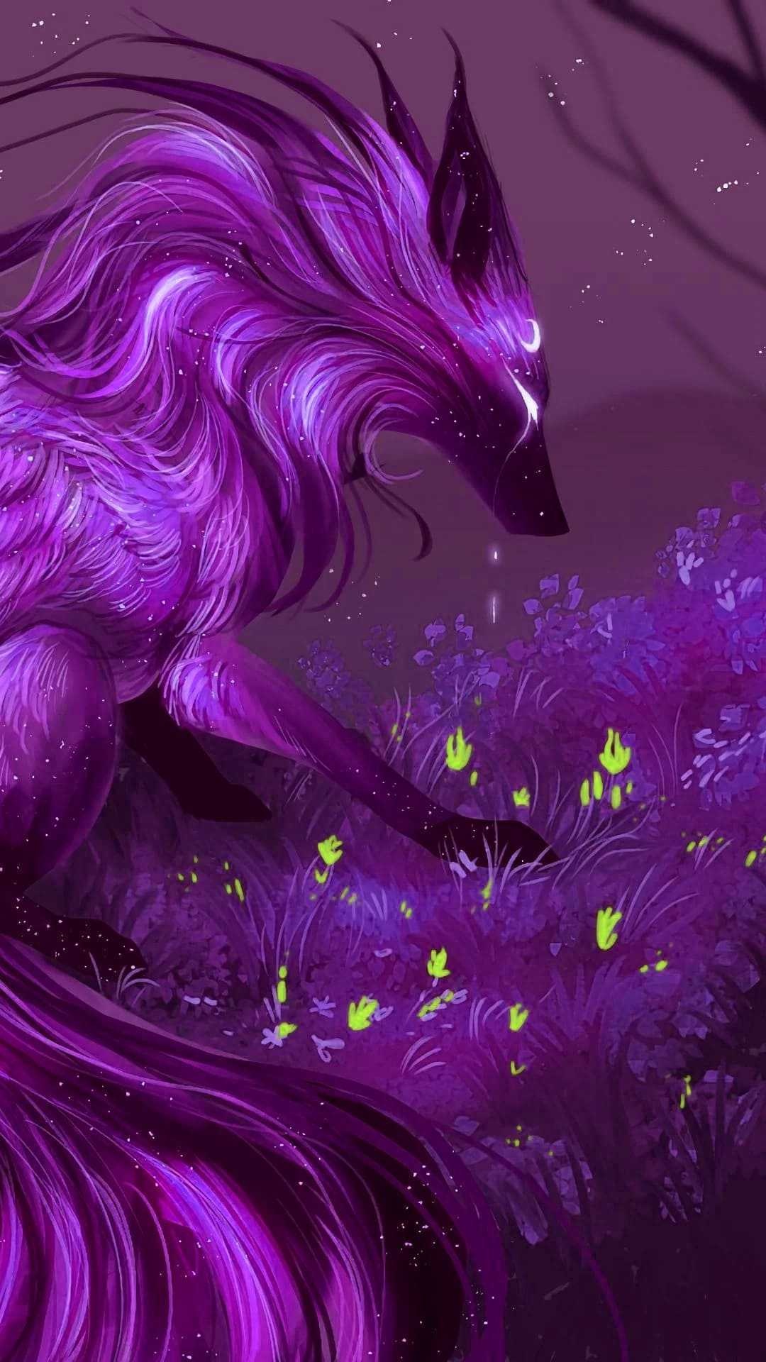 Graceful kitsune creatures, Beautifully depicted folklore, Breathtaking artwork, Mesmerizing spirits, 1080x1920 Full HD Phone