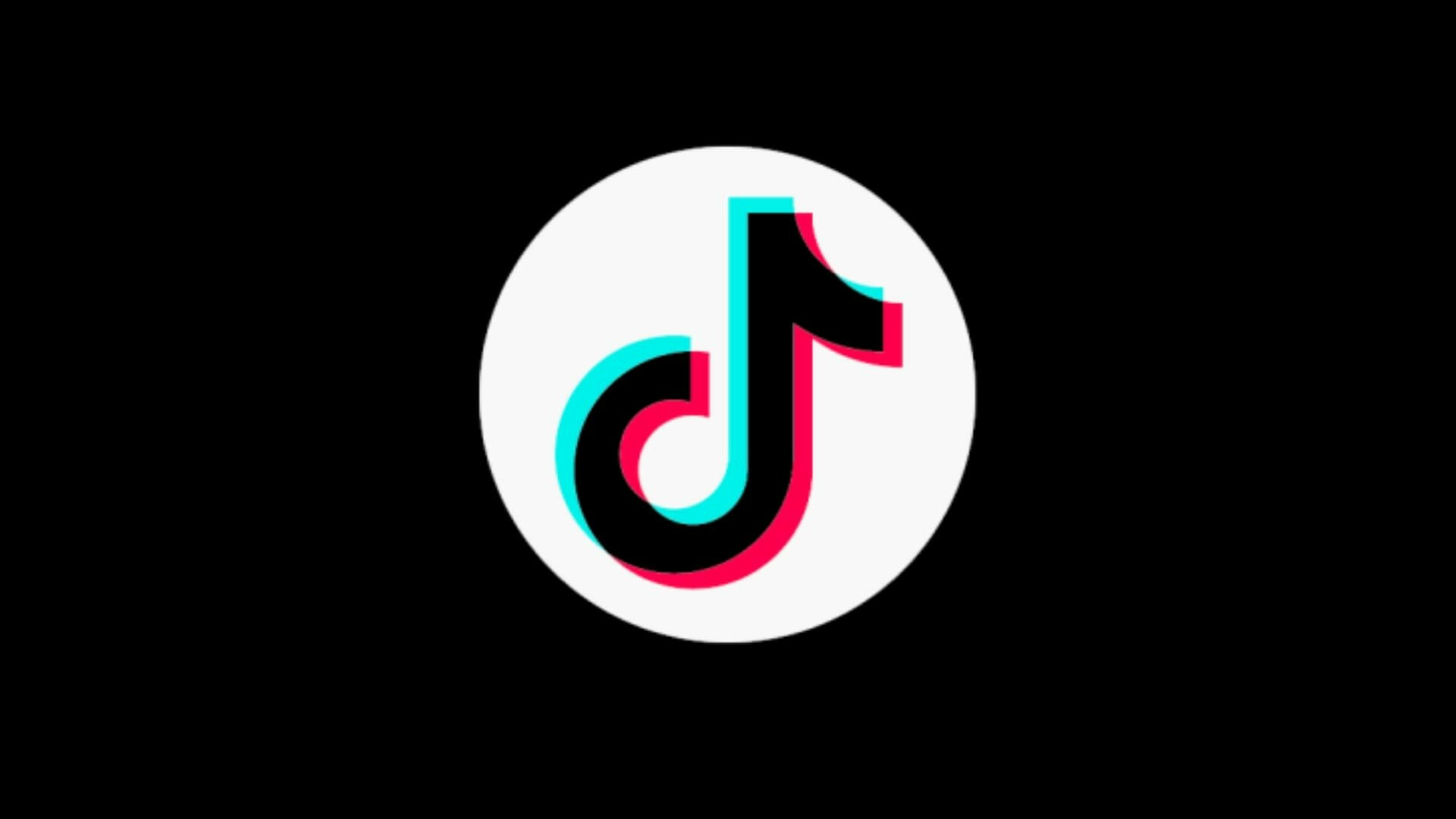 TikTok logo, Widescreen wallpaper, Eye-catching design, Iconic symbol, 1920x1080 Full HD Desktop