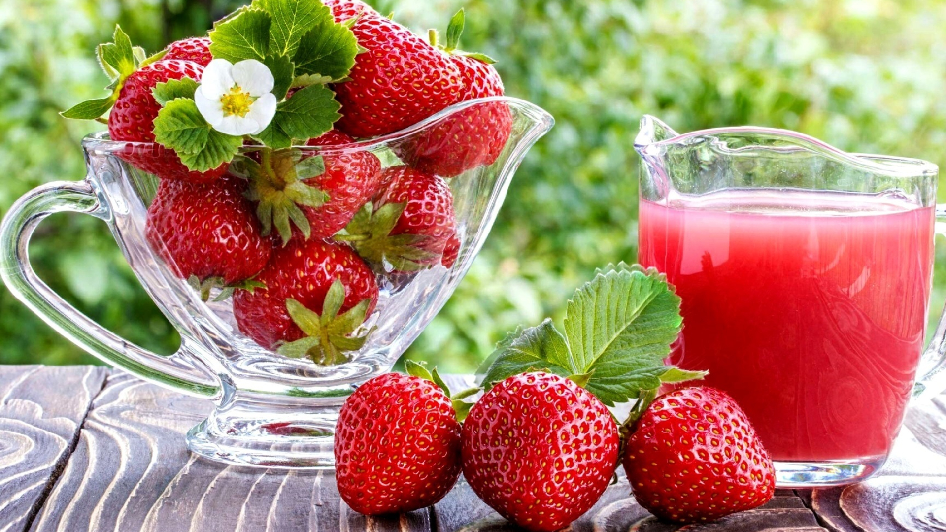 Strawberries, Juice Wallpaper, 1920x1080 Full HD Desktop