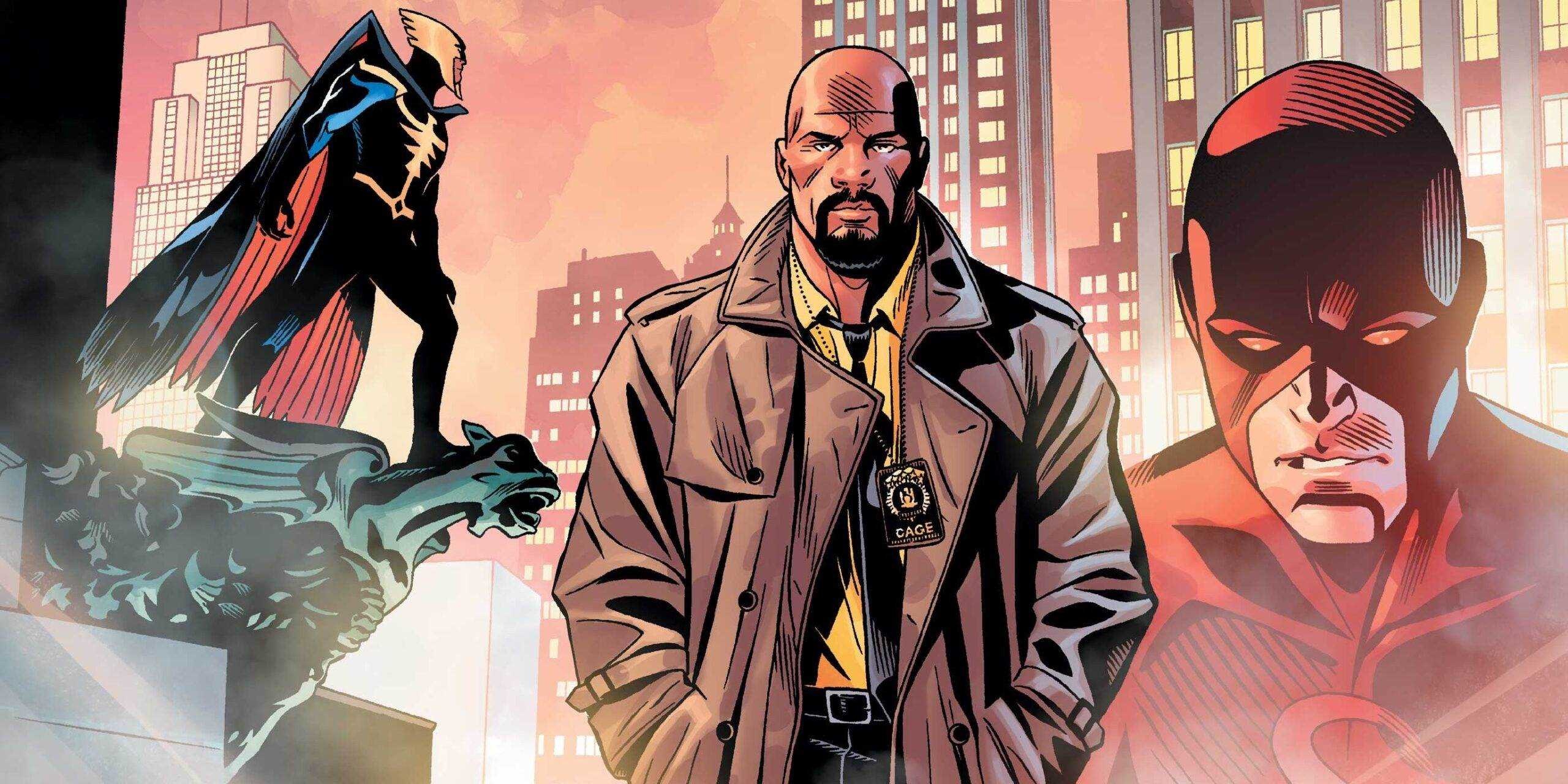 Luke Cage Comics, Marvel's Batman, American Knights collaboration, 2560x1280 Dual Screen Desktop