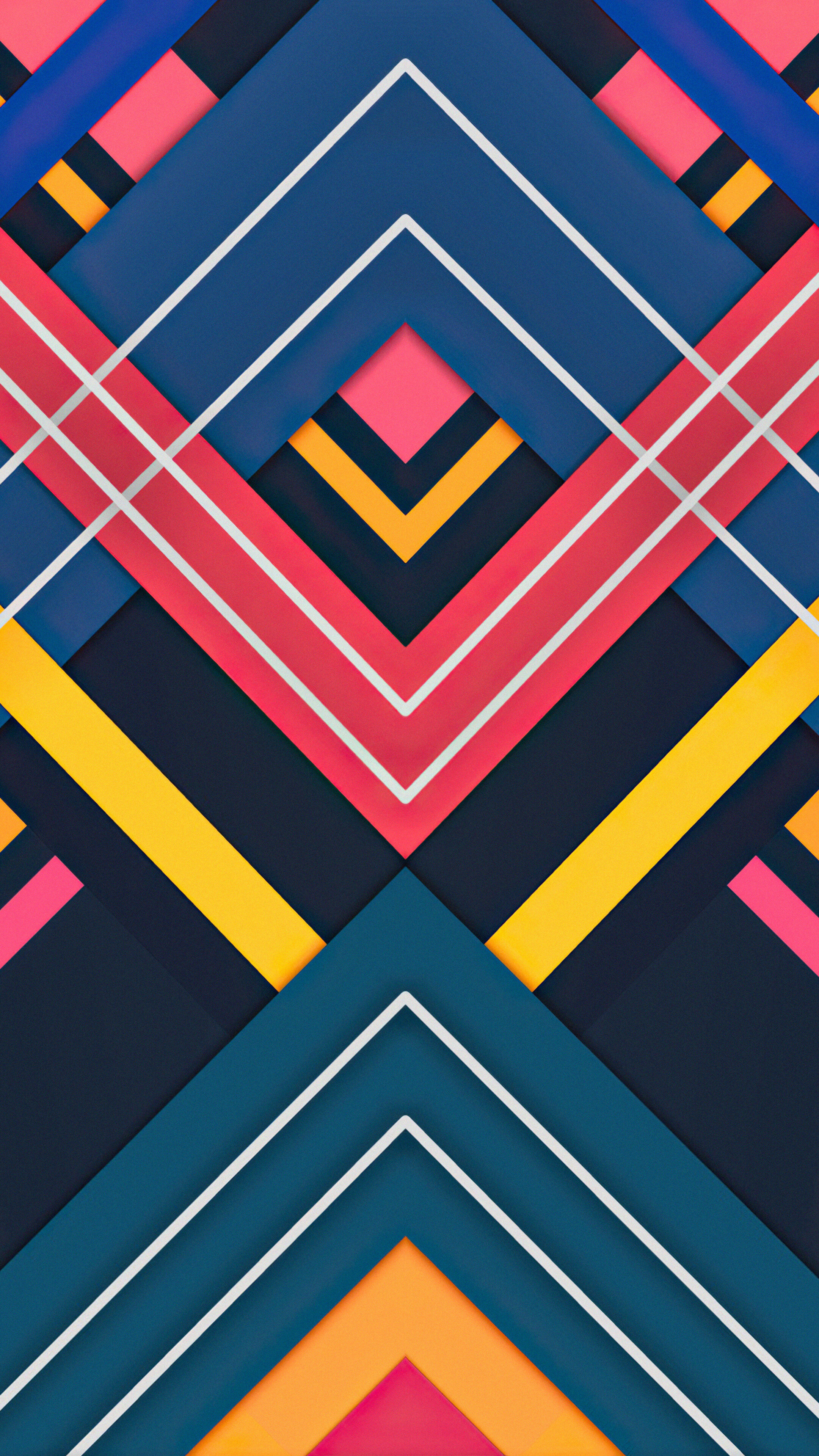 Geometry patterns, Abstract forms, Digital art, Visual complexity, 2160x3840 4K Phone