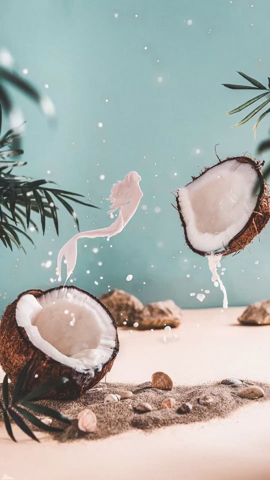 Coconut, Phone wallpaper, Tropical vibes, Coconut love, 1080x1920 Full HD Phone