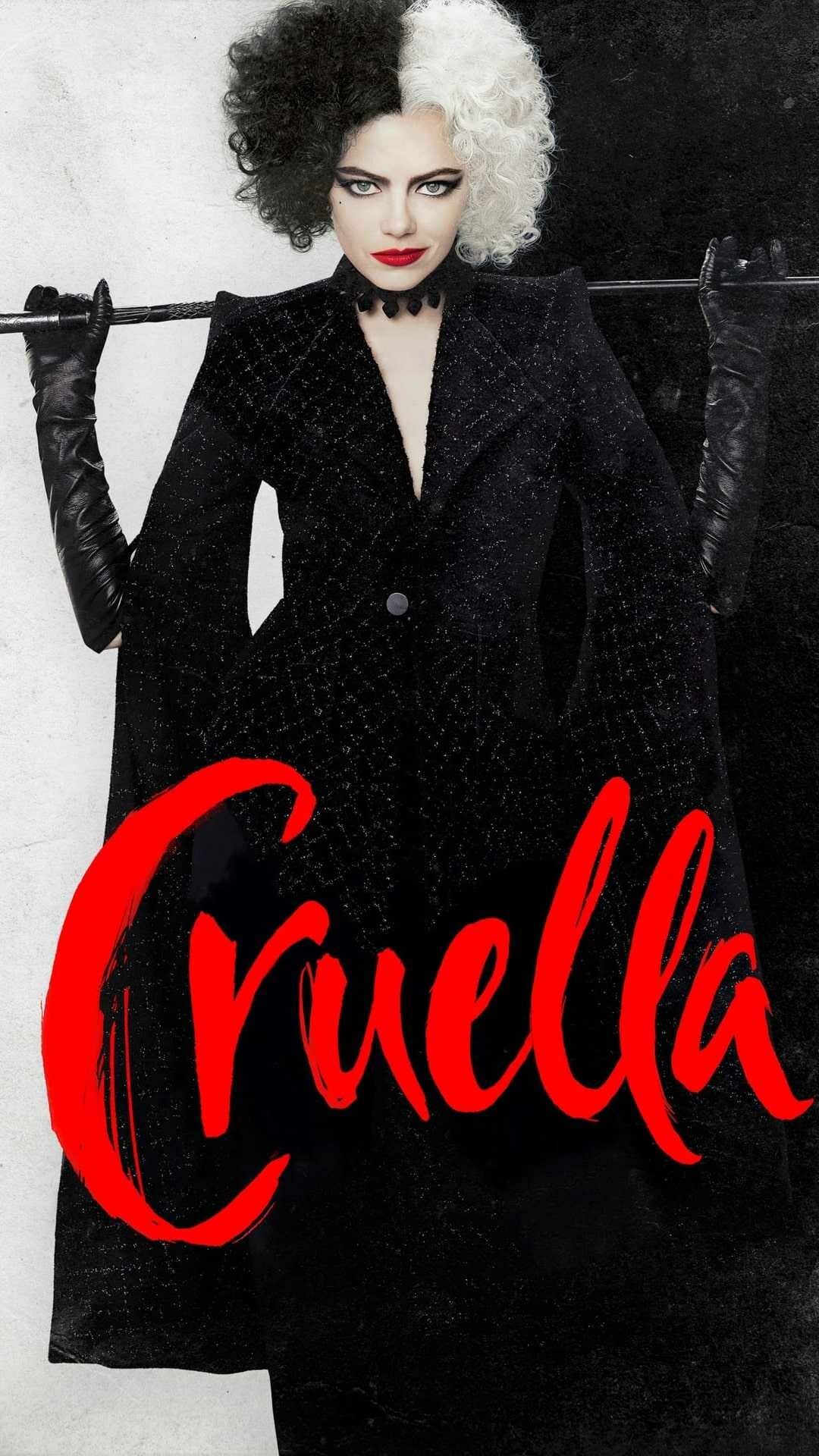 Cruella 2021, Cinematic masterpiece, Dark and edgy, Emma Stone, 1080x1920 Full HD Phone