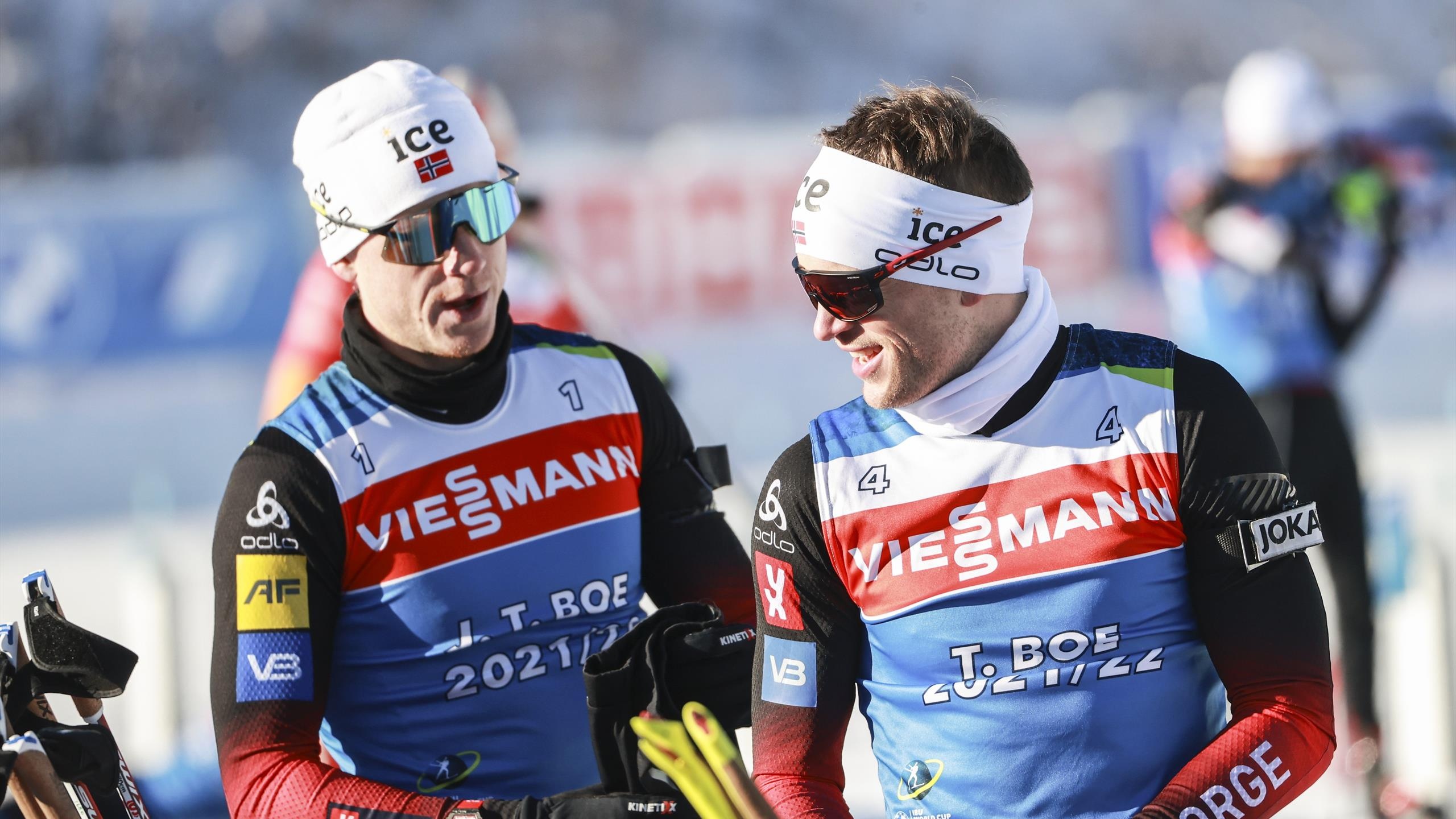 Johannes Thingnes Boe, Boe brothers, Podium share, Winter Olympics, 2560x1440 HD Desktop