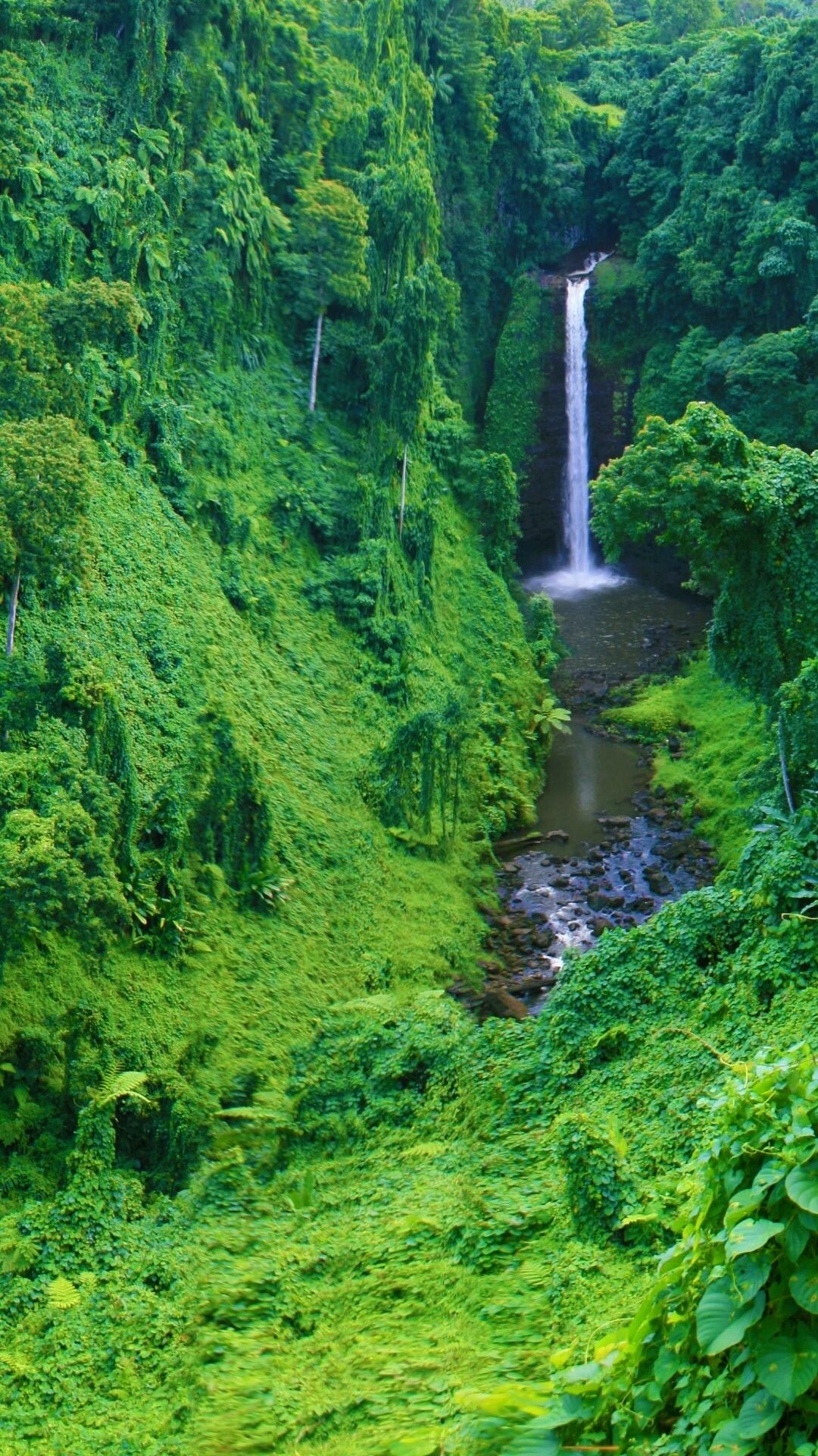 Aesthetic waterfall wallpaper, Nature's beauty, Captivating scenery, Serenity, 1080x1920 Full HD Phone