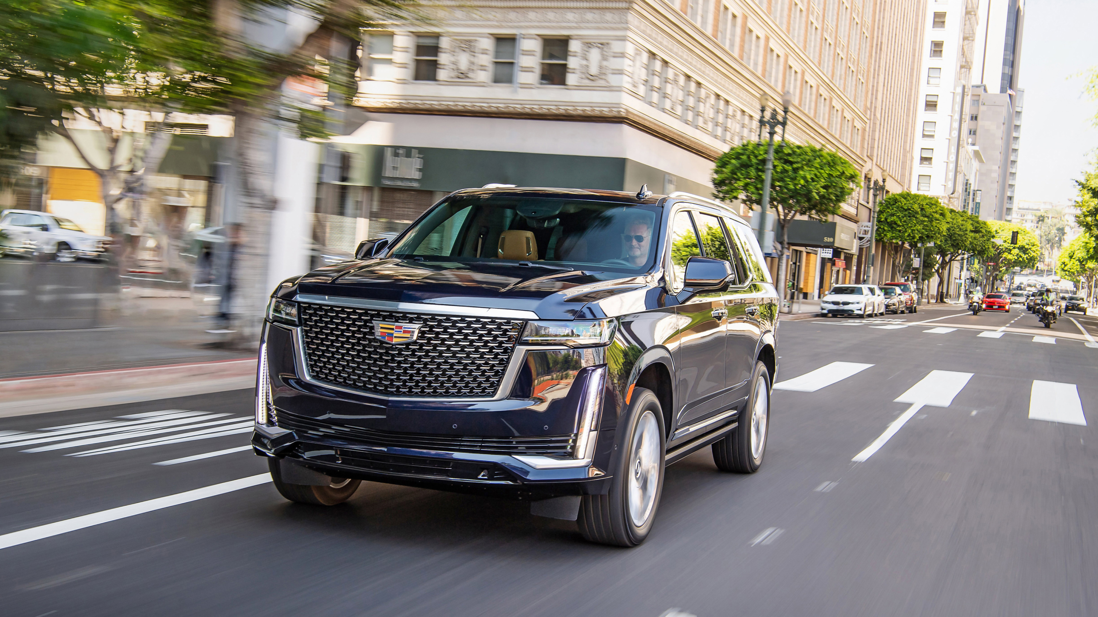 V-Series 2021 Front View, Cadillac Escalade Wallpaper, 3840x2160 4K Desktop