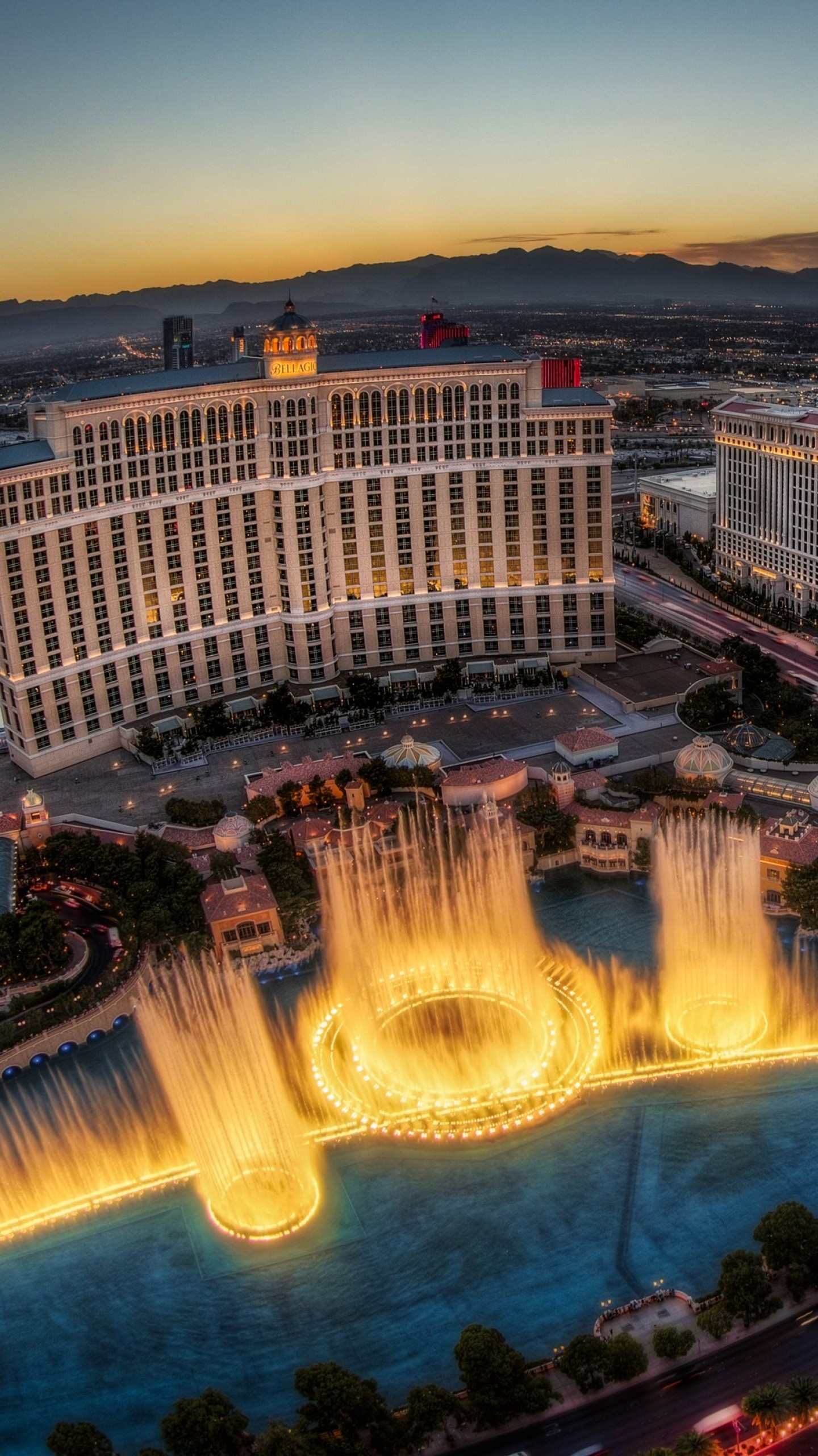 Bellagio fountain, Nevada Wallpaper, 1440x2560 HD Phone