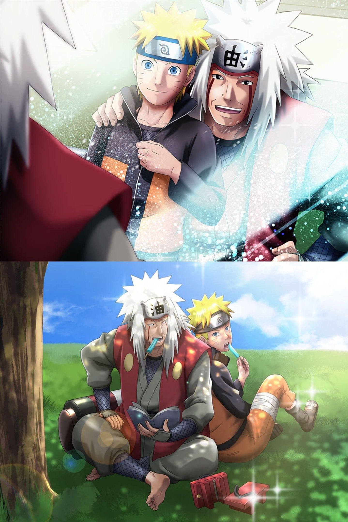 Jiraiya, Naruto and Jiraiya, Naruto Uzumaki, Anime, 1440x2160 HD Phone