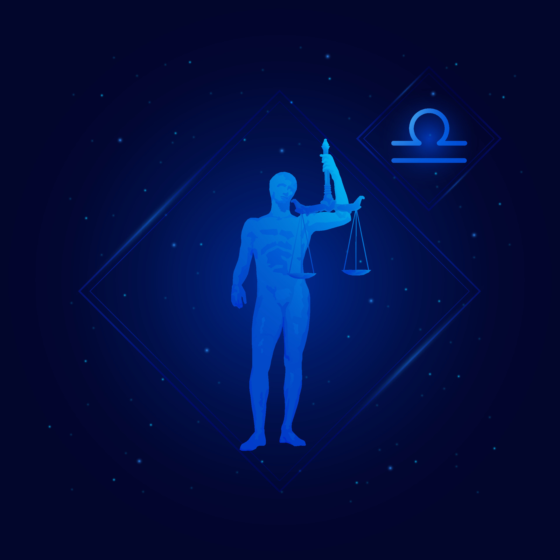 Libra Zodiac Sign, Galaxy stars background, Astrology horoscope, Zodiac signs, 1920x1920 HD Phone