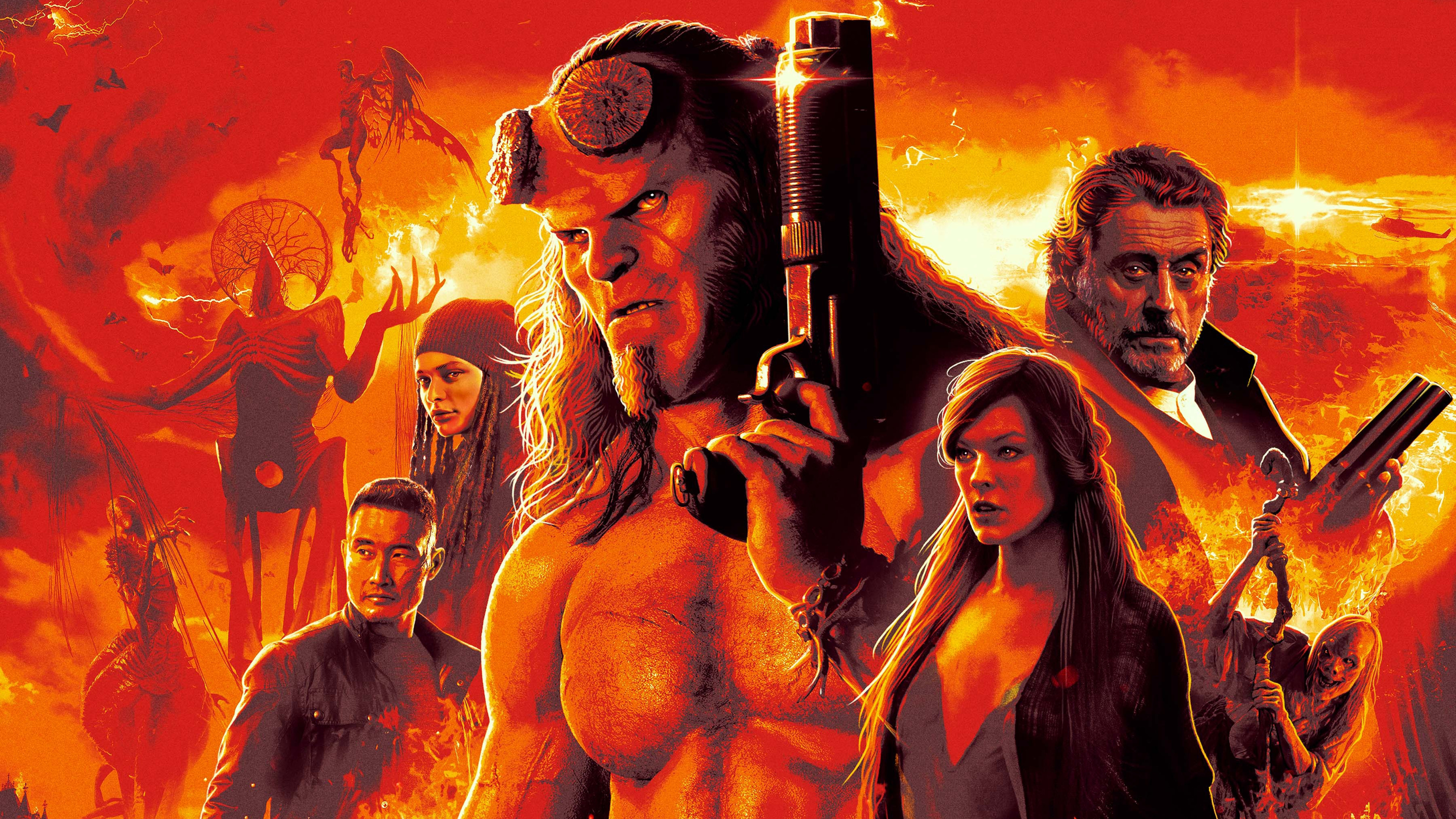 Hellboy, Movie Poster Wallpaper, 3840x2160 4K Desktop