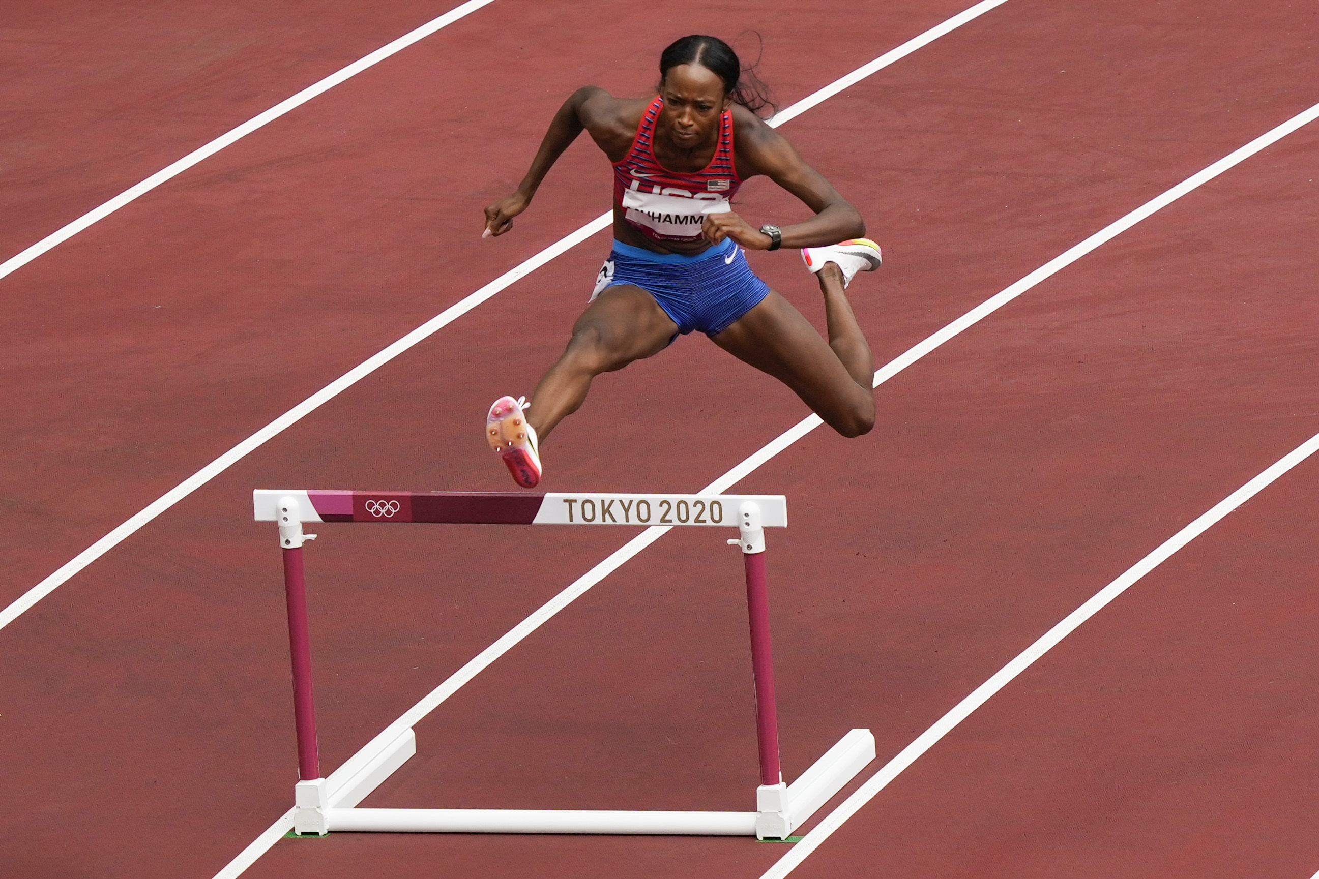 Dalilah Muhammad, Rainy race, Strong determination, 400mh final, 2600x1730 HD Desktop