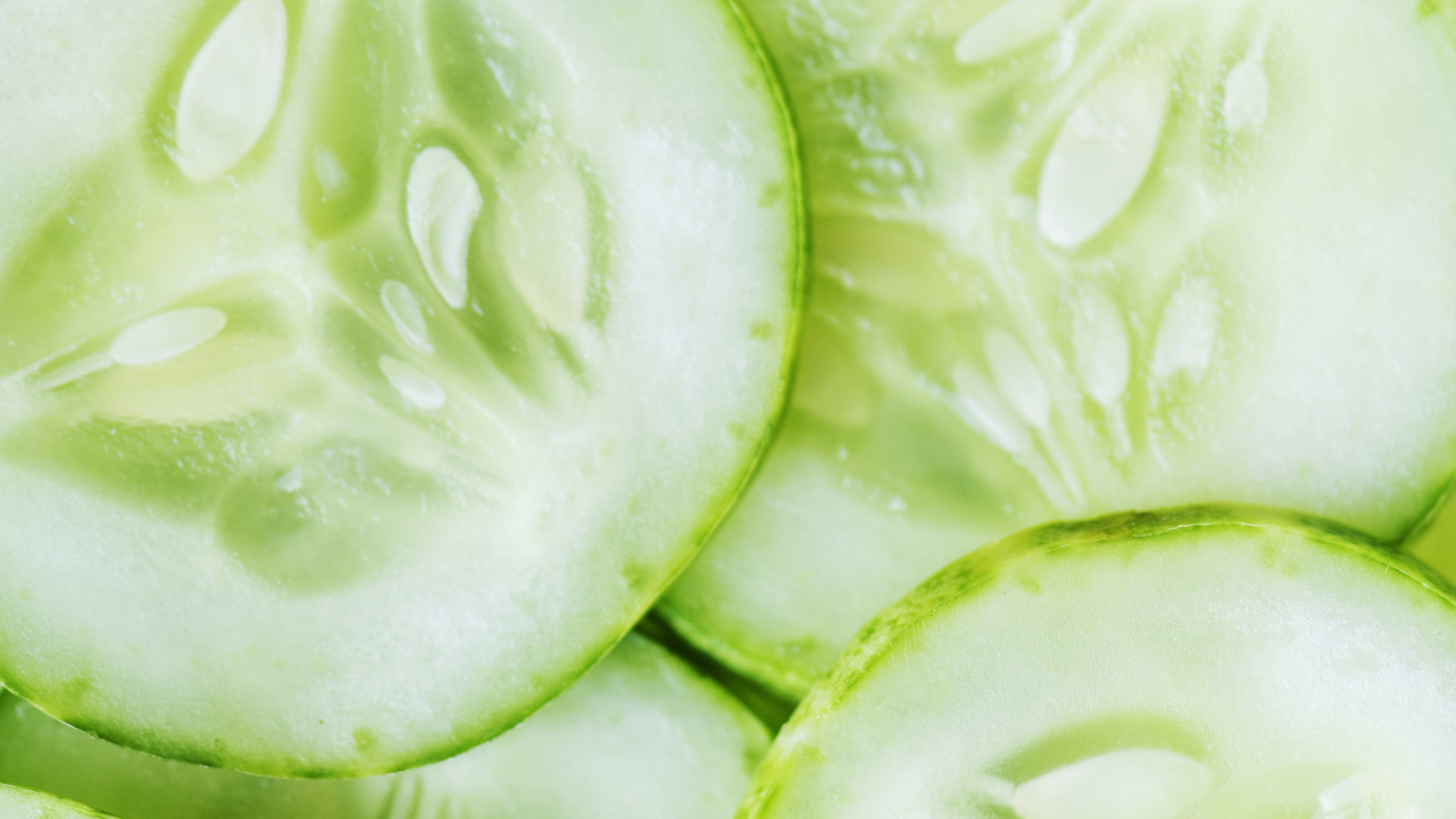 Cucumber, Slices, Macro, Vegetables, 3840x2160 4K Desktop