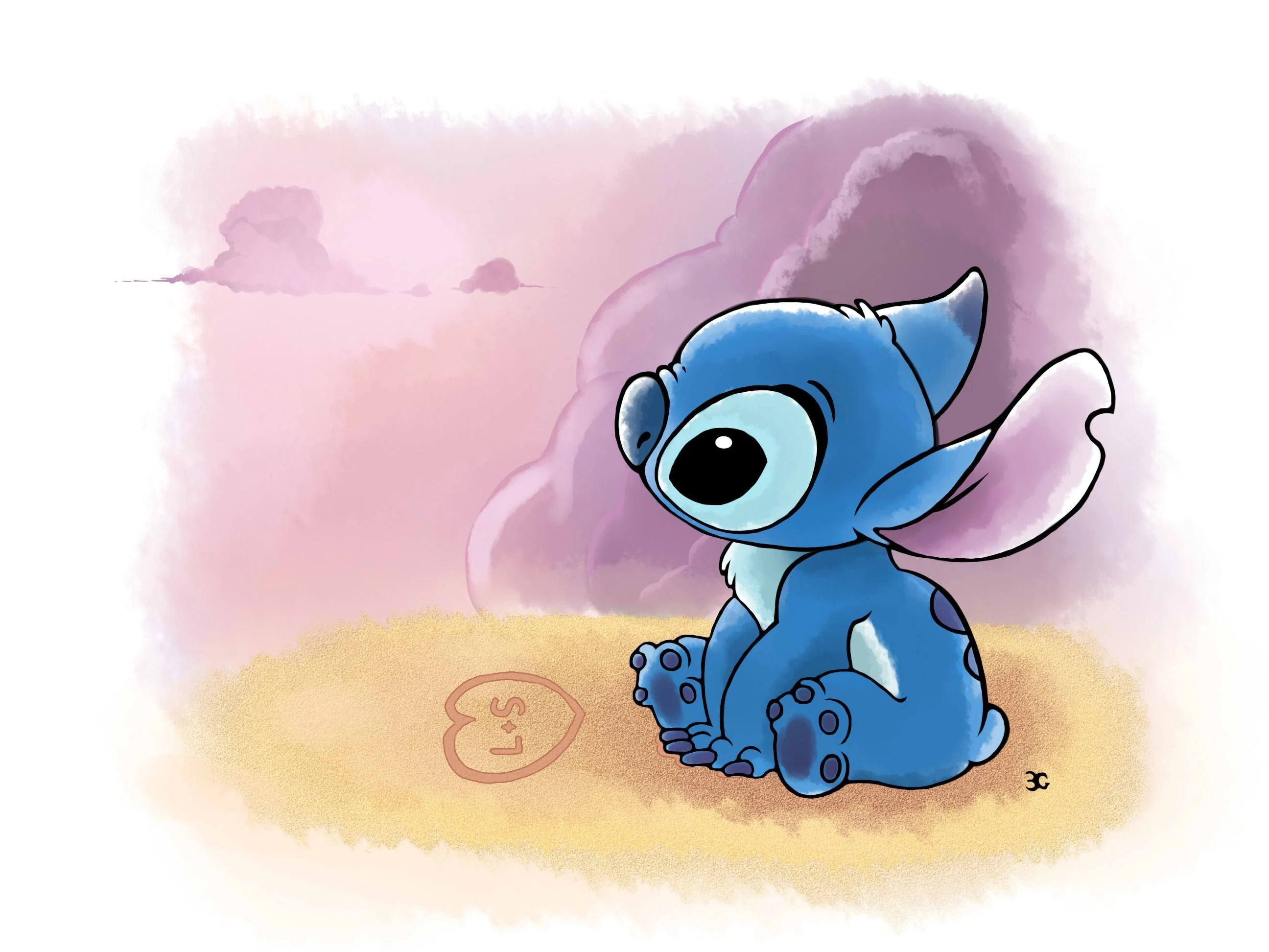 Stitch animation, Cute desktop wallpapers, Adorable blue creature, Stitch fan art, 2600x1950 HD Desktop