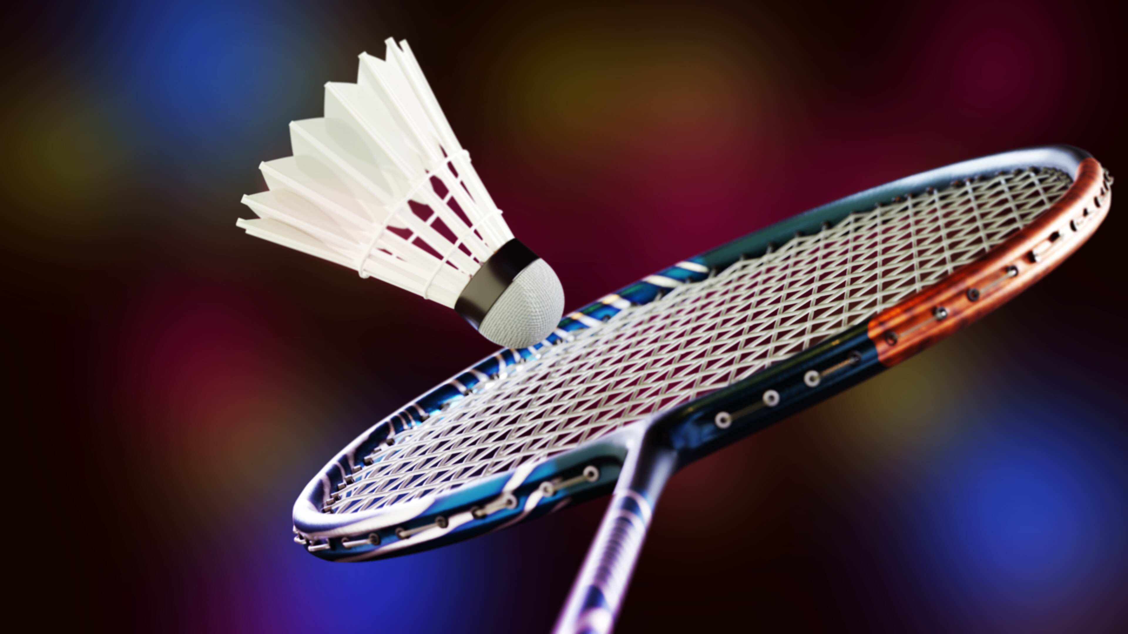 Racquet and shuttlecock, Badminton Wallpaper, 3840x2160 4K Desktop