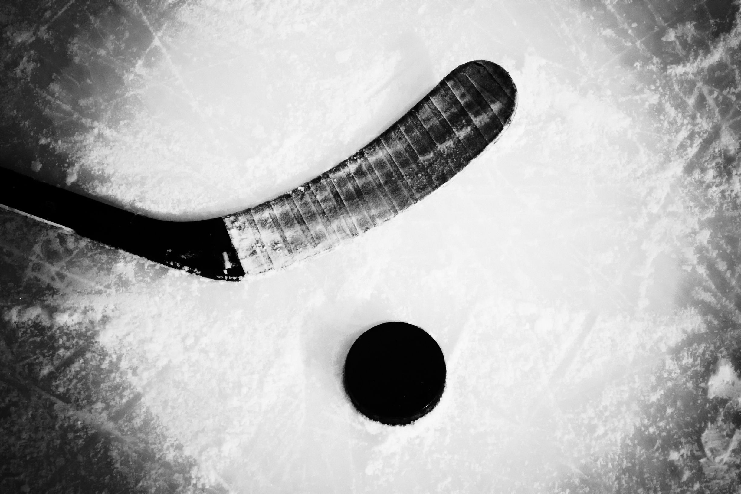 Stick and puck, Ice Hockey Wallpaper, 2450x1640 HD Desktop