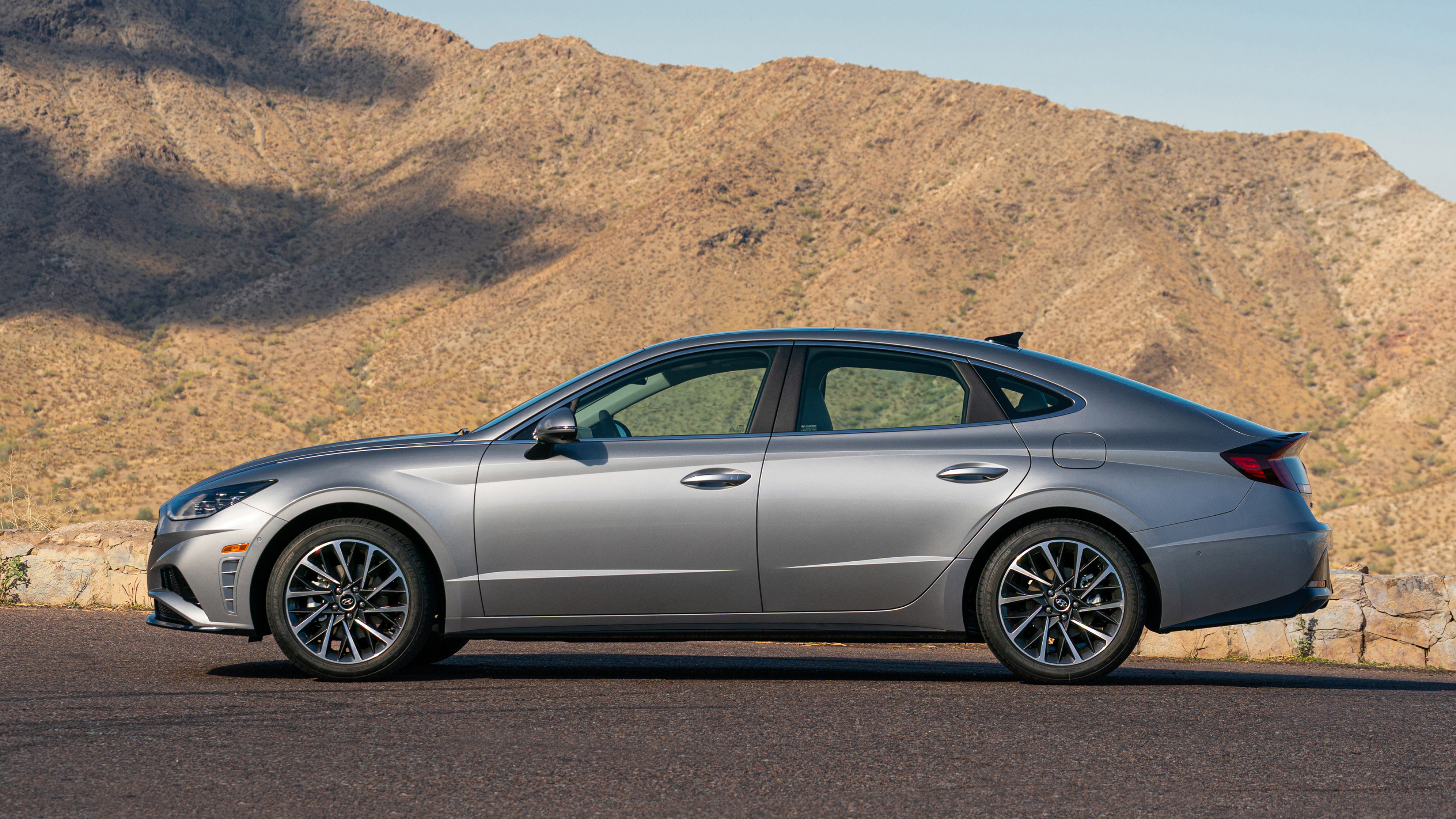 Hyundai Sonata, Shimmering silver pearl, US-spec edition, Exquisite aesthetics, 3840x2160 4K Desktop