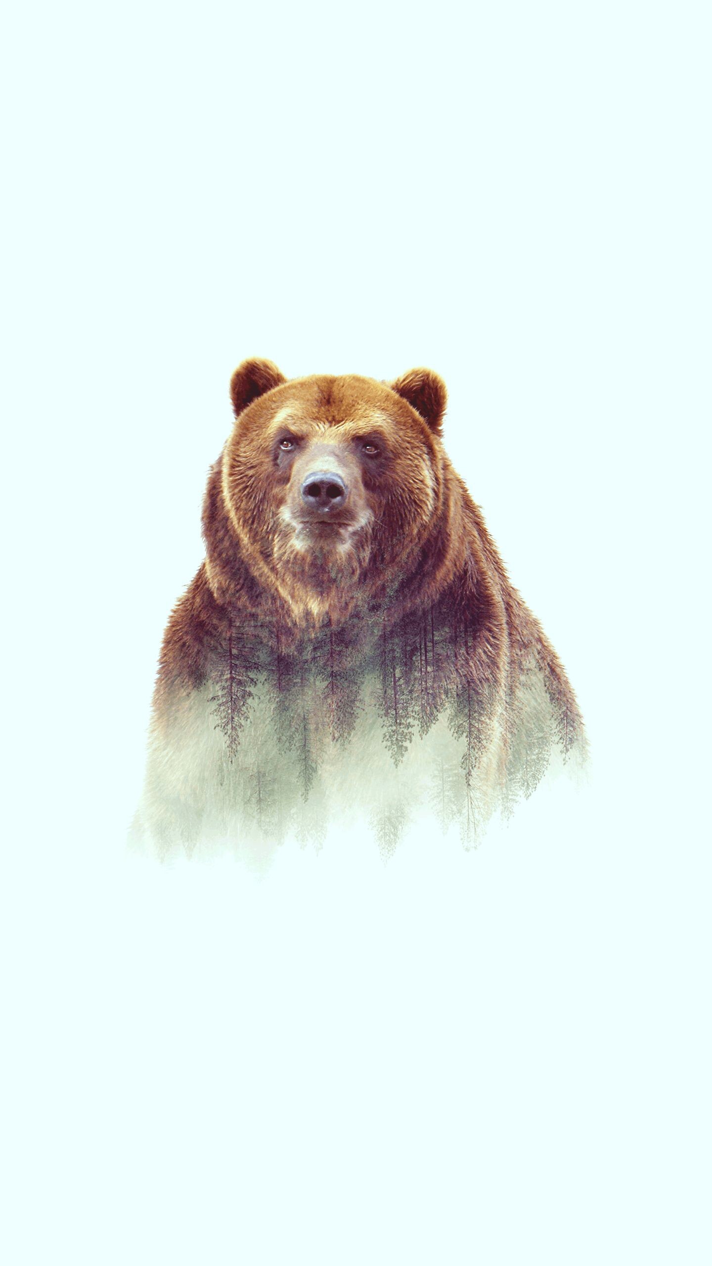Grizzly bear art, iPhone wallpaper, Artistic expression, Striking imagery, 1440x2560 HD Phone