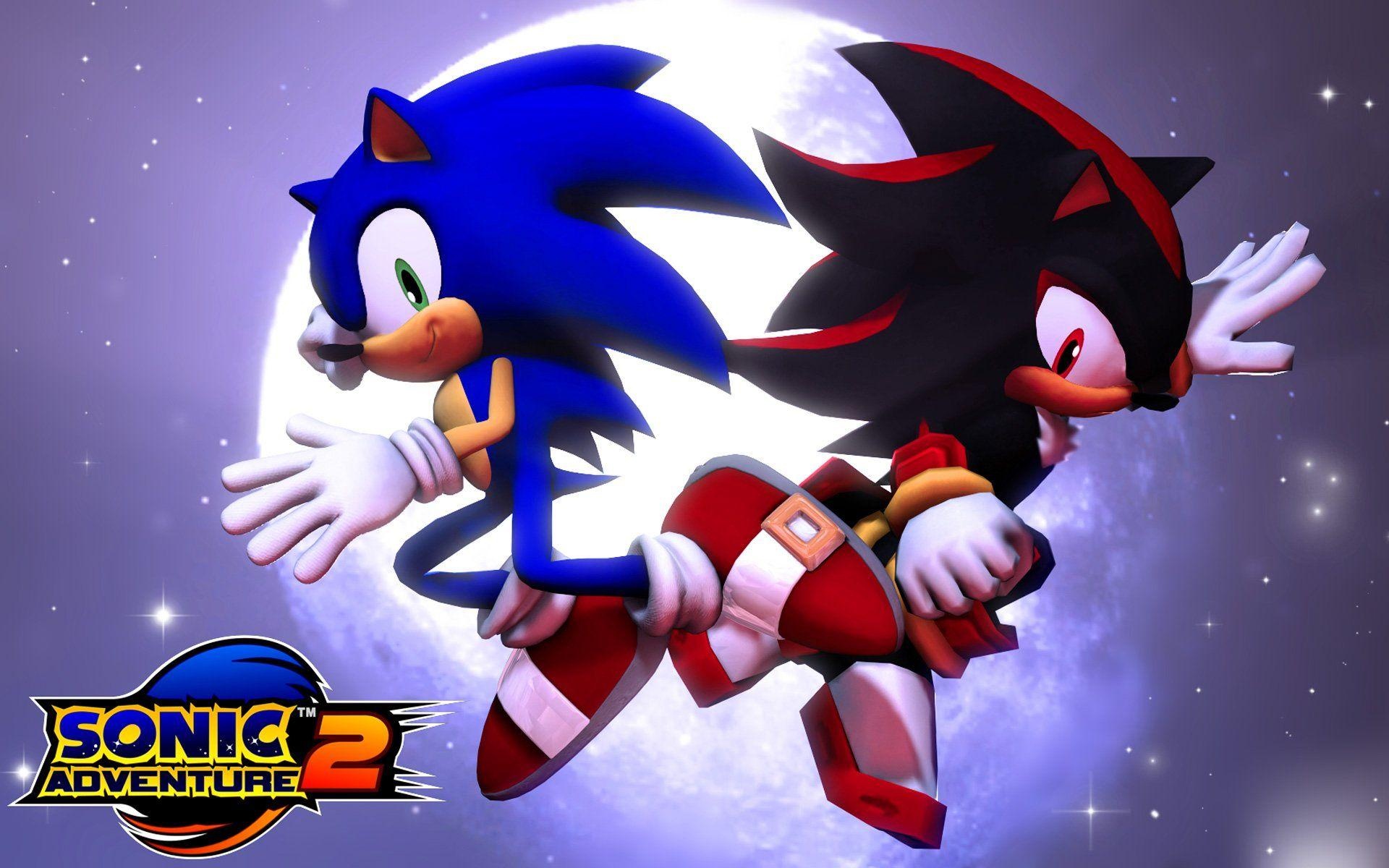 Sonic the Hedgehog, Shadow the Hedgehog, Sonic Adventure 2 logo, HD Desktop wallpaper