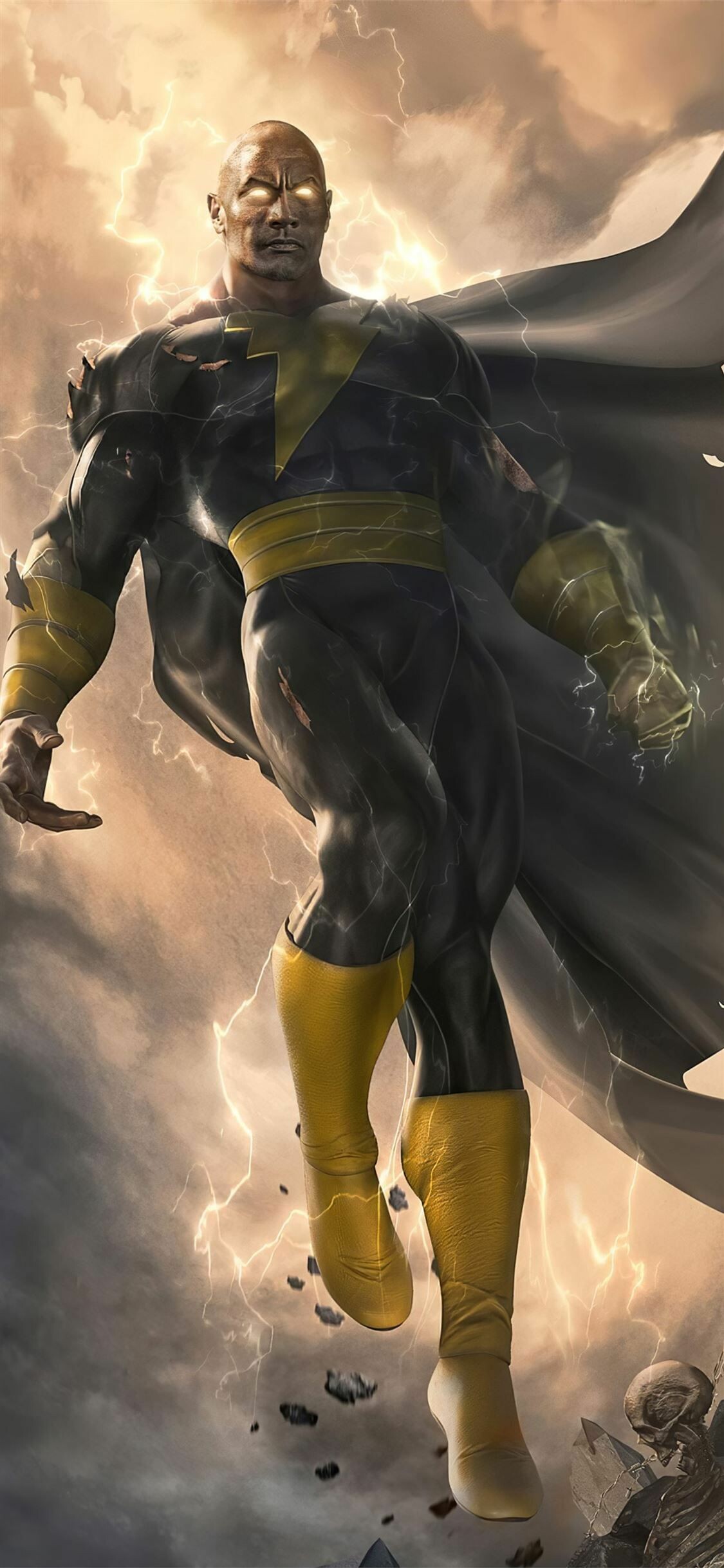 Black Adam, Dwayne Johnson, Superheroes artwork, Eminem, 1130x2440 HD Phone