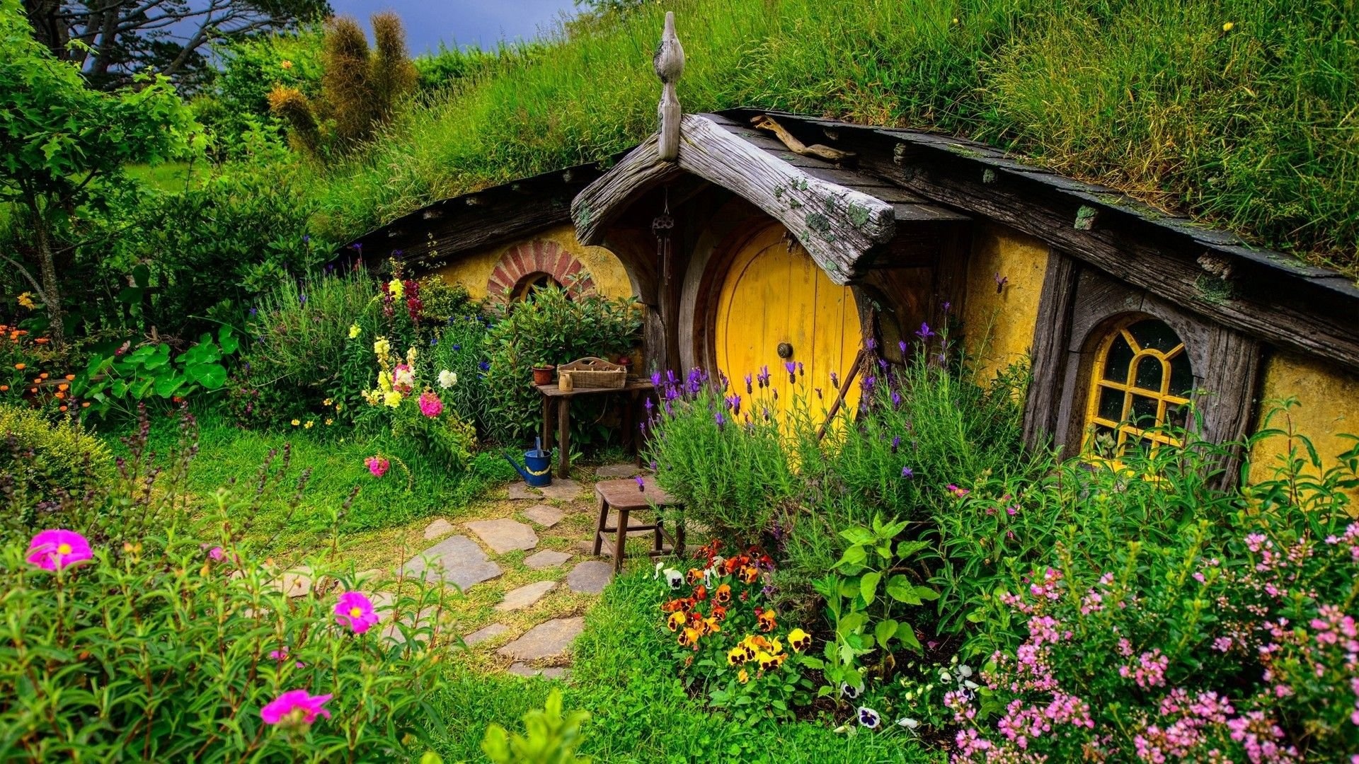 Hobbit hole, The Shire (The Lord of the Rings) Wallpaper, 1920x1080 Full HD Desktop