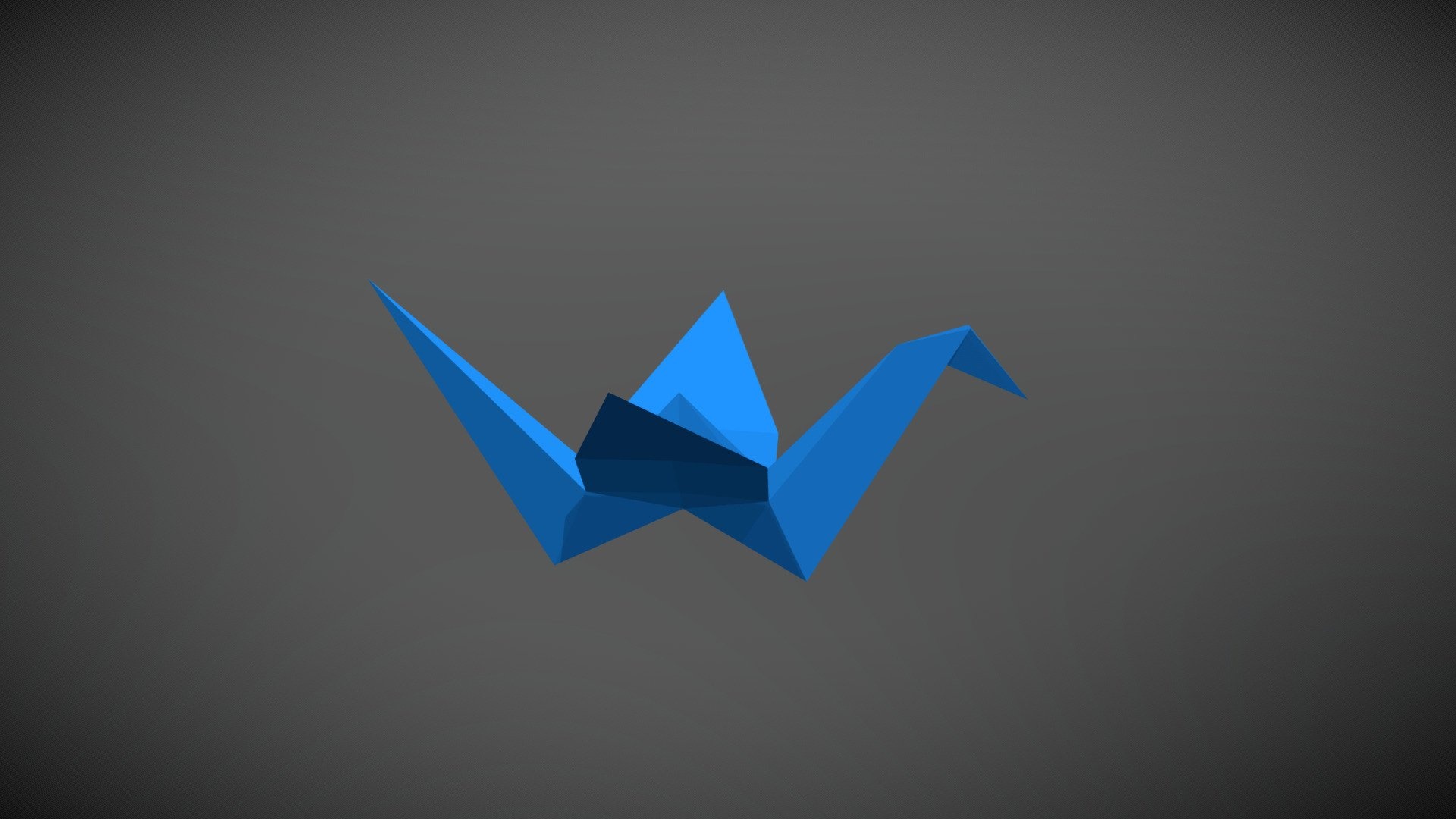 Paper crane art, Origami 3D model, Runemark Studio, Free download, 1920x1080 Full HD Desktop