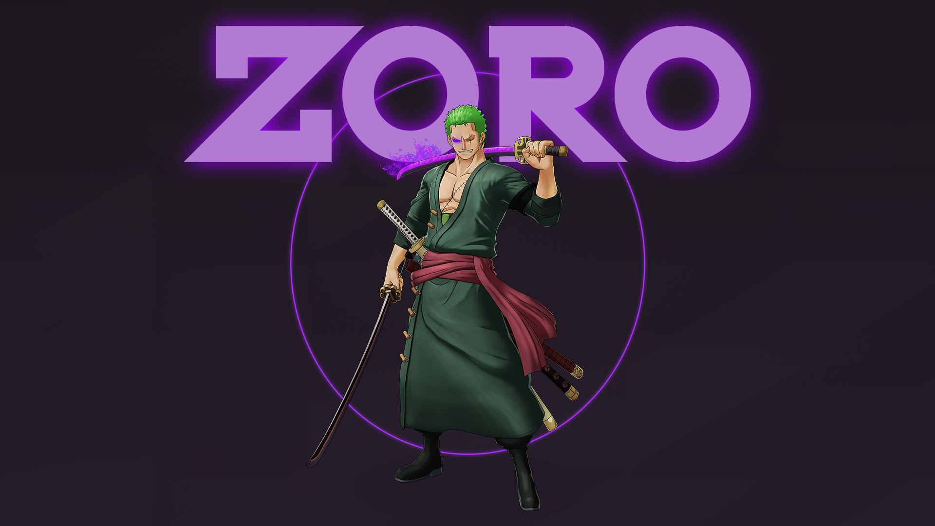 Roronoa Zoro, ZORO text, katana swords, Full HD Desktop wallpaper