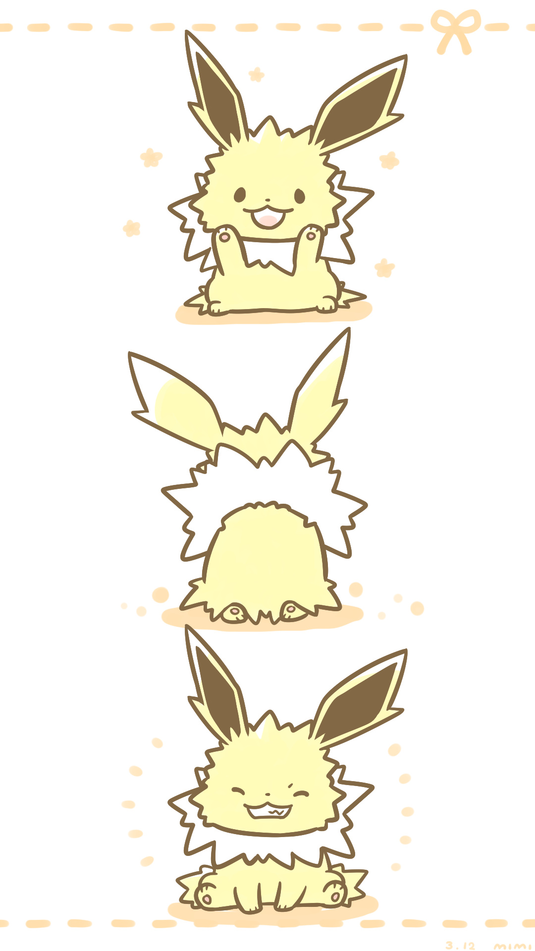 Jolteon, Jane Doe's pick, Adorable evolution, Cute Pokemon, 1080x1920 Full HD Phone