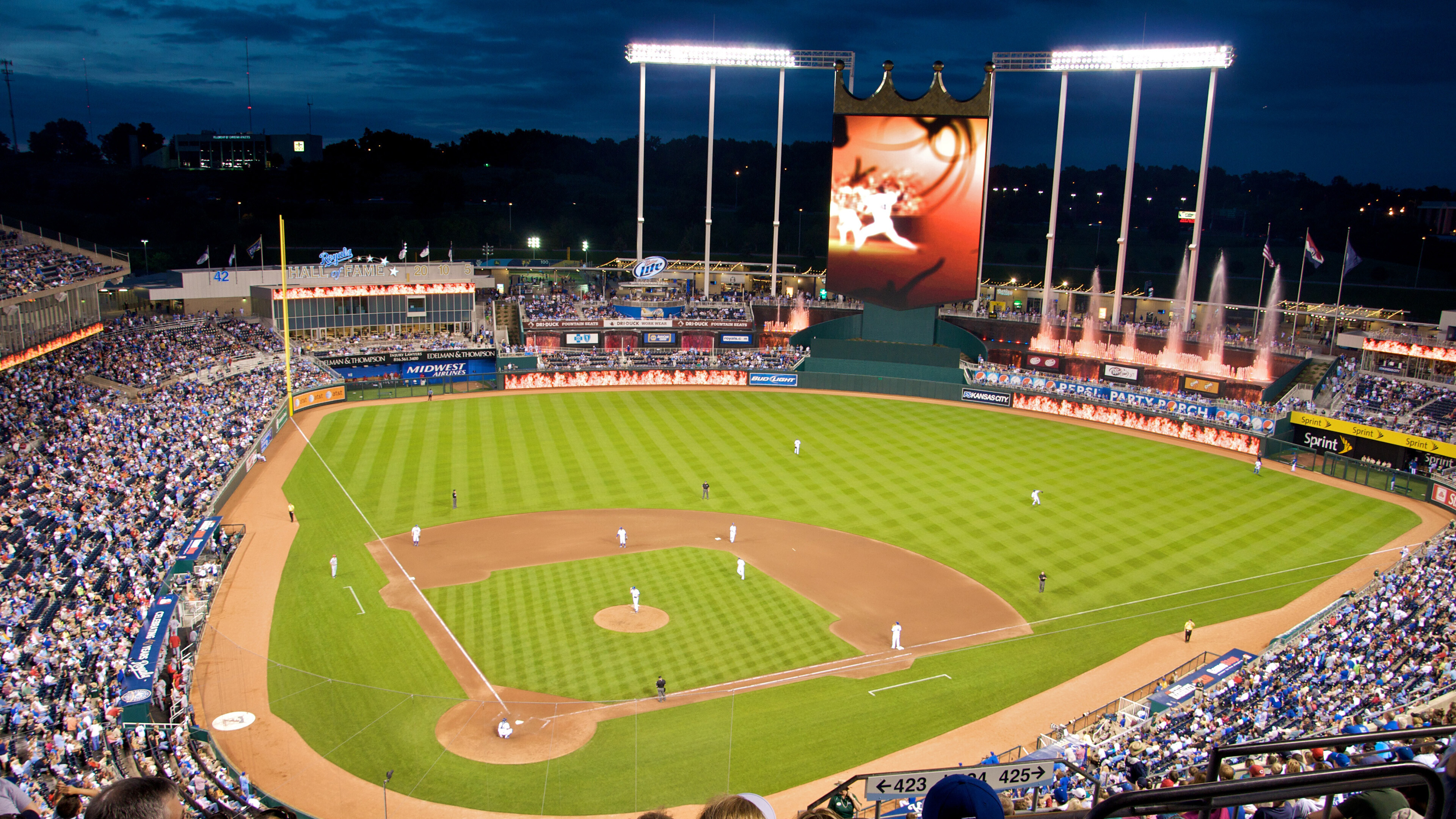 Kauffman Stadium, Kansas City Royals Wallpaper, 3840x2160 4K Desktop