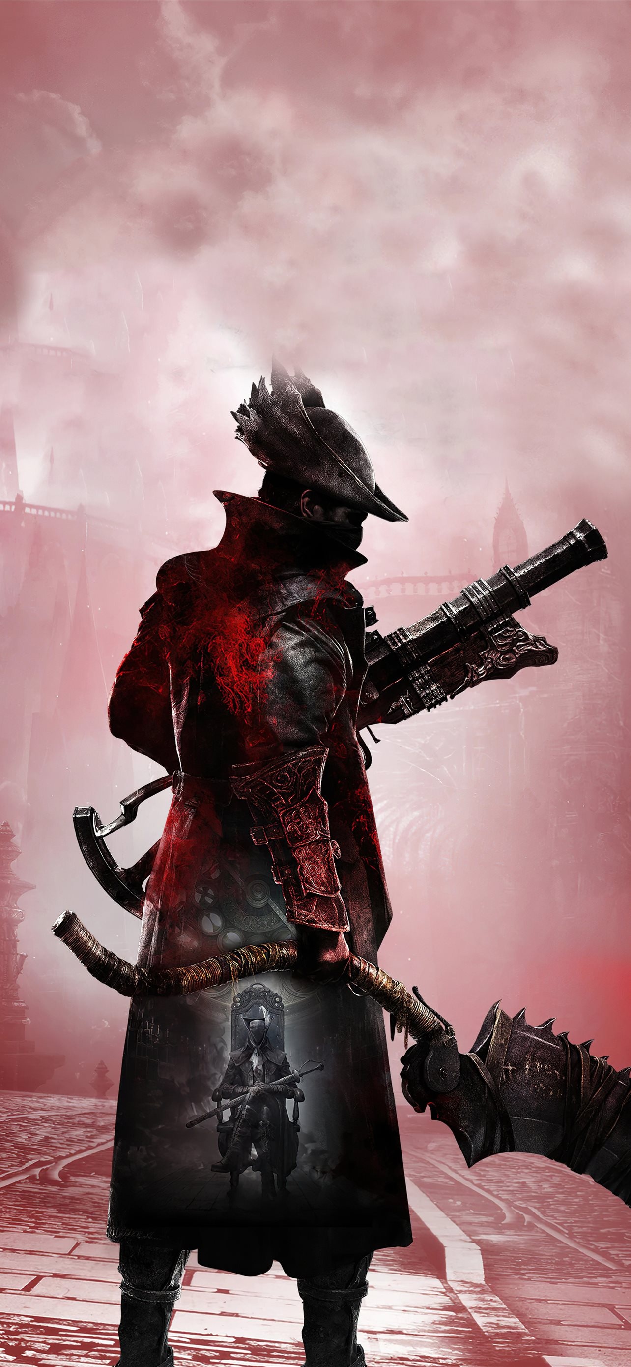 The Hunter, Lady Maria of the Astral Clocktower, Saw Cleaver, Hunter Blunderbuss, HD Phone wallpaper