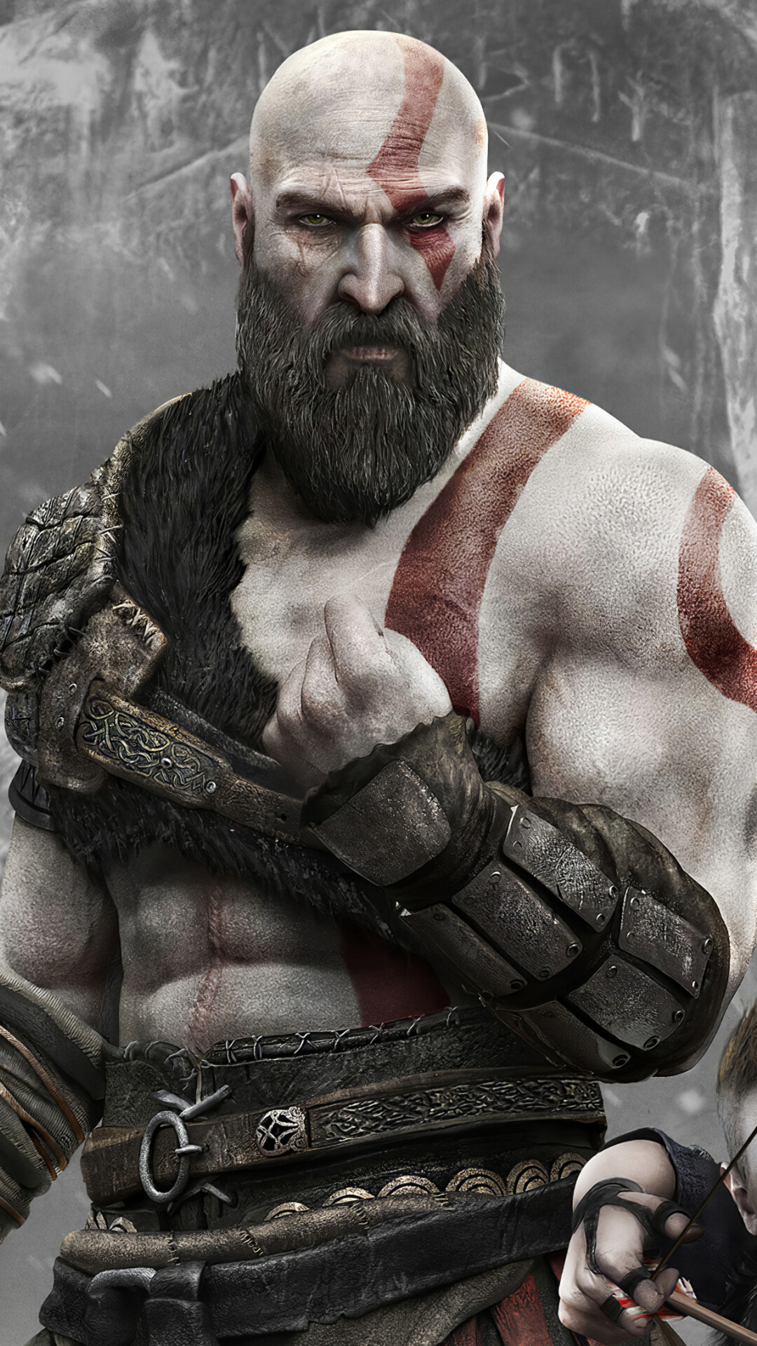 God of War, UHD 4K, Stunning graphics, Immersive gaming, 1080x1920 Full HD Phone