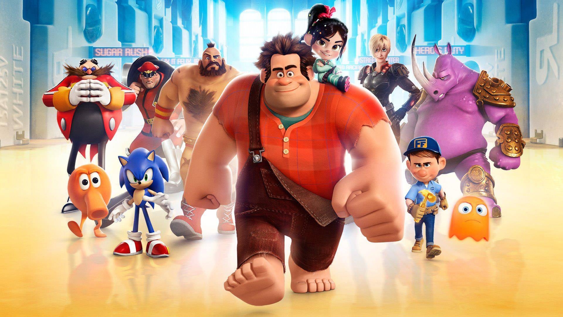 Ralph Breaks the Internet, Wreck It Ralph 2, Movie title, Animated film, 1920x1080 Full HD Desktop