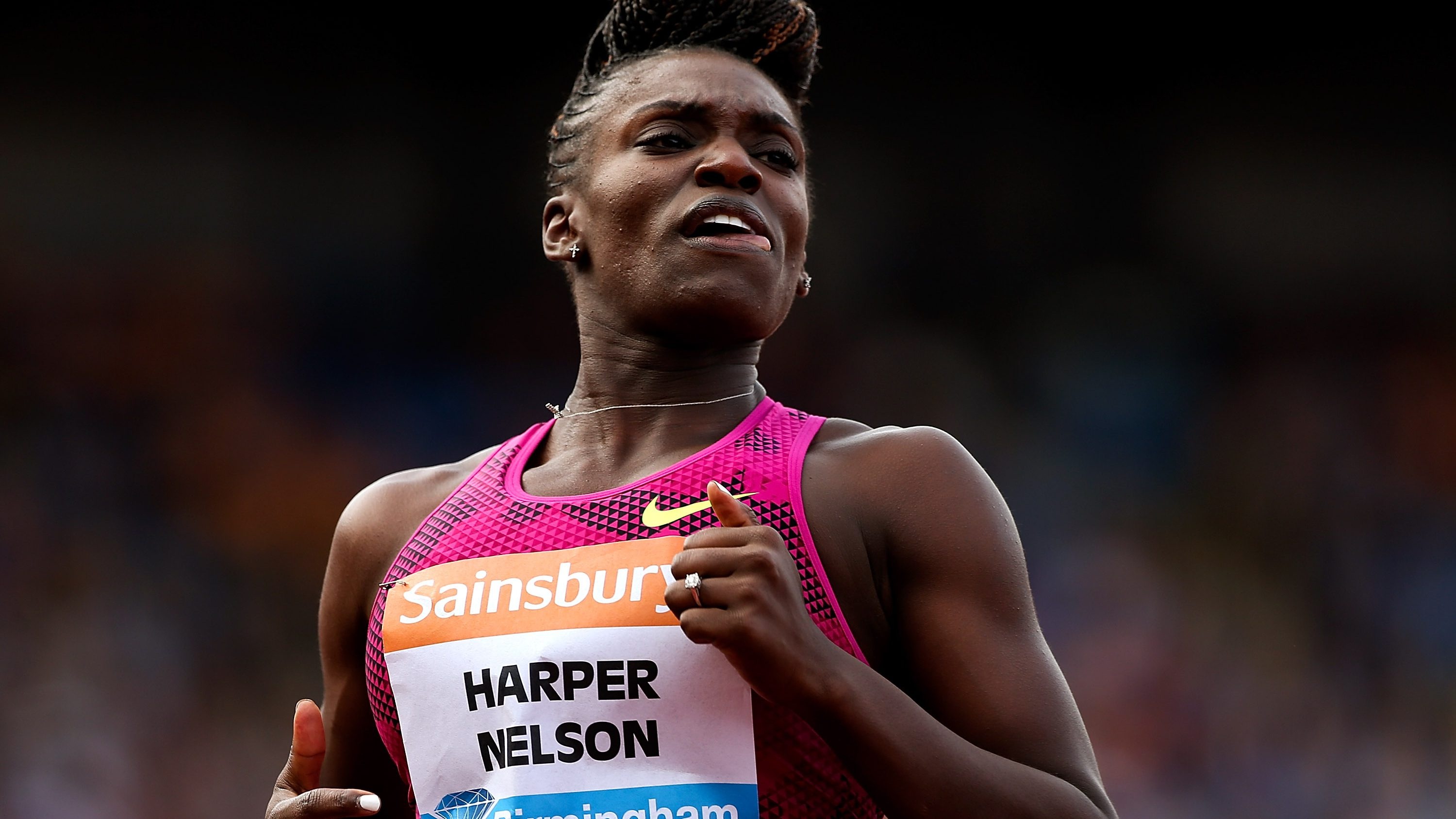 Dawn Harper-Nelson, Prestigious athlete, Nebu installation, Accidental mishap, 3000x1690 HD Desktop