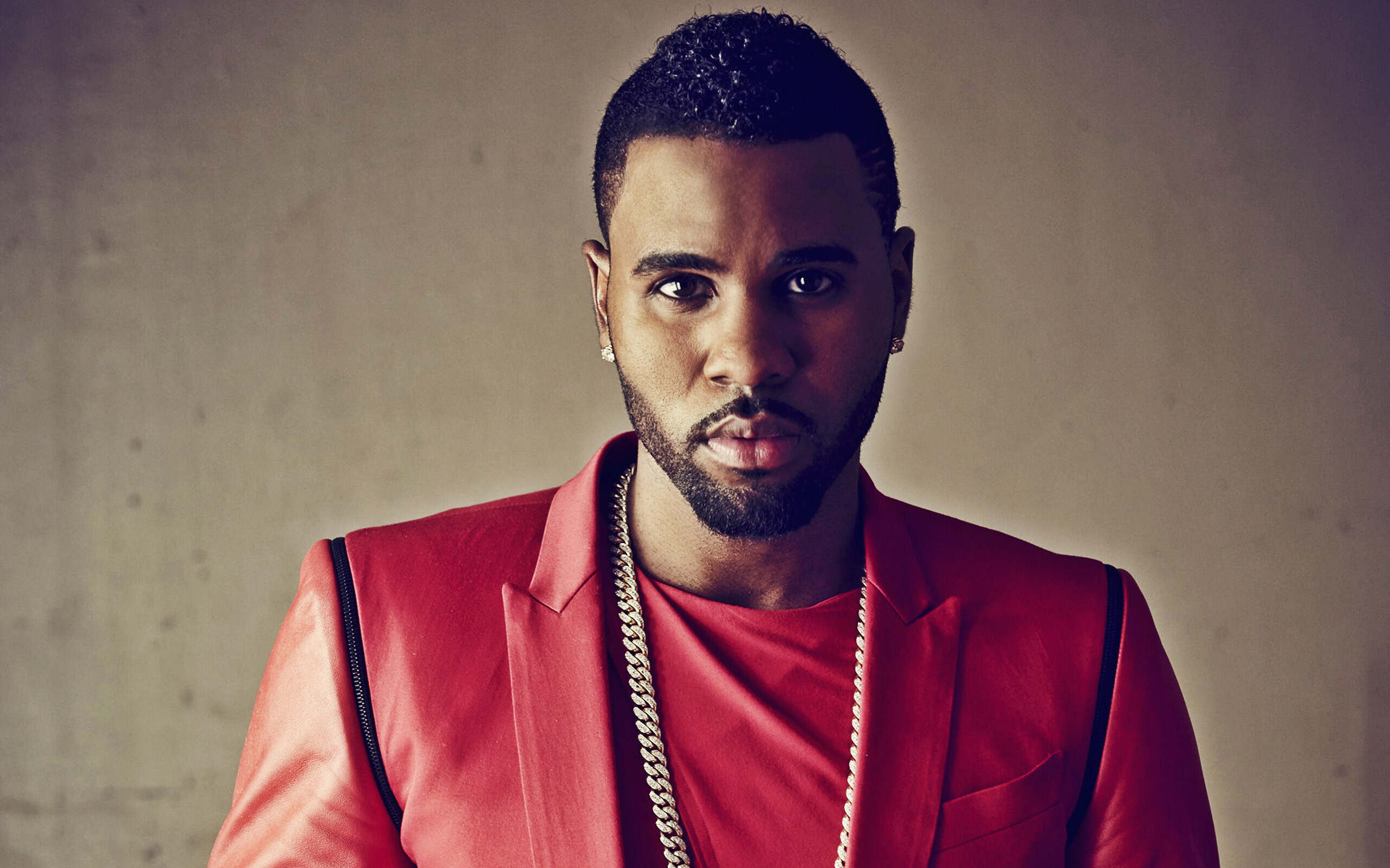 Jason Derulo, American singer, Photoshoot in red costume, High-quality pictures, 2560x1600 HD Desktop