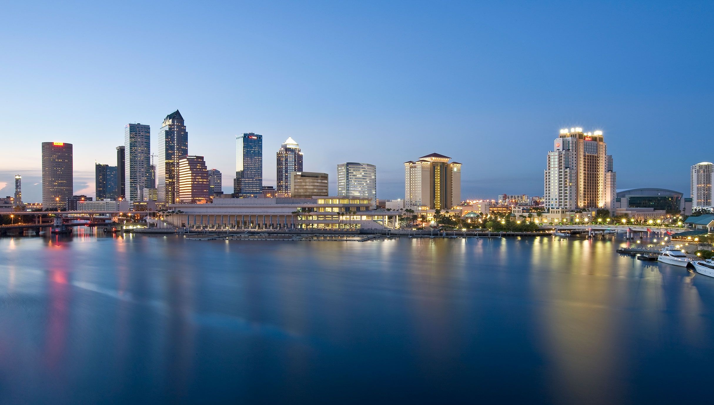 Tampa Skyline, Beautiful Florida, 2430x1380 HD Desktop
